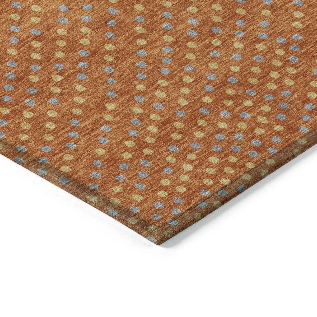 Machine Washable Indoor/ Outdoor Modern Dotty Chantille Rug