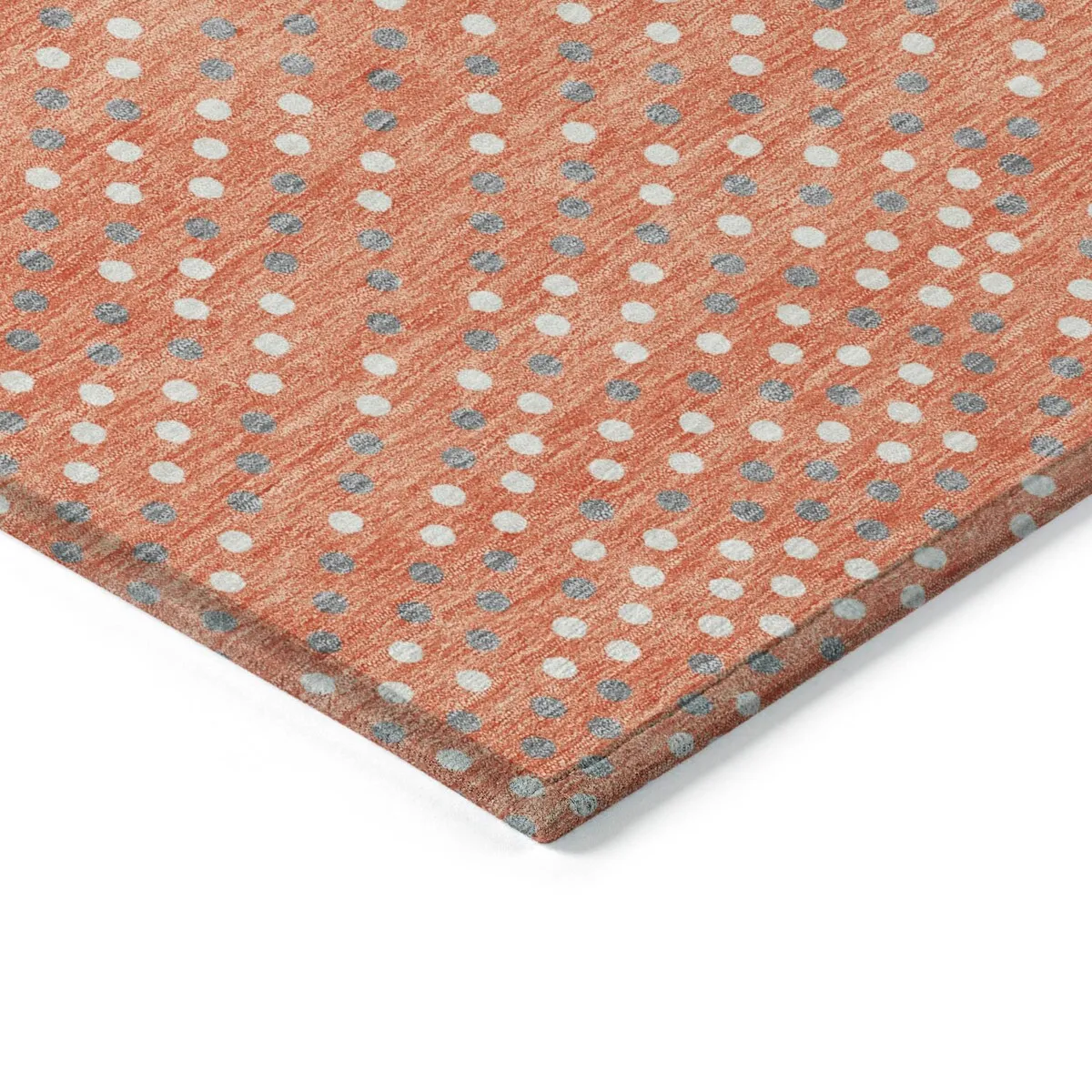 Machine Washable Indoor/ Outdoor Modern Dotty Chantille Rug