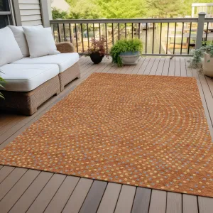 Machine Washable Indoor/ Outdoor Modern Dotty Chantille Rug