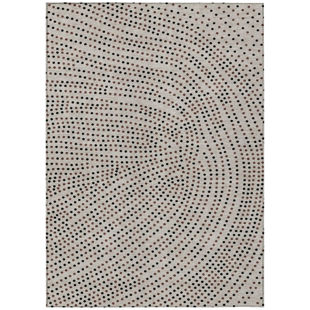 Machine Washable Indoor/ Outdoor Modern Dotty Chantille Rug