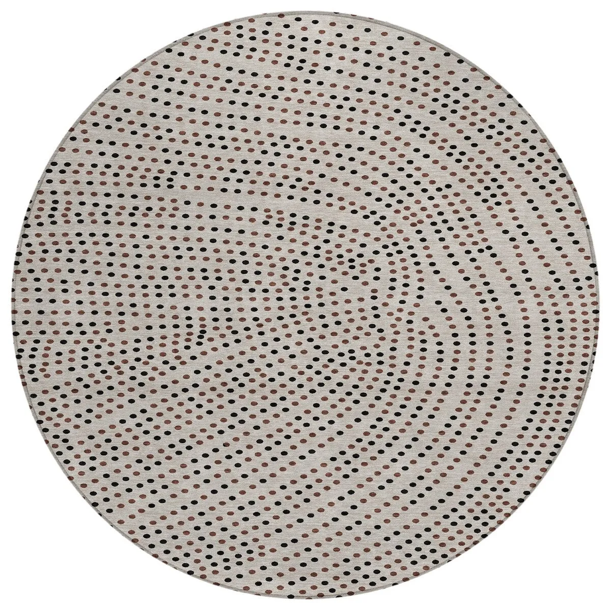 Machine Washable Indoor/ Outdoor Modern Dotty Chantille Rug