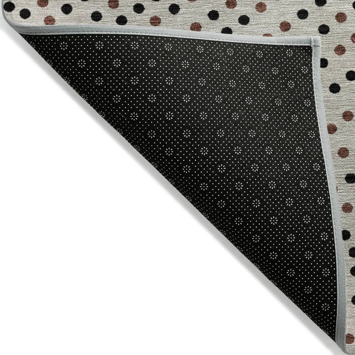 Machine Washable Indoor/ Outdoor Modern Dotty Chantille Rug