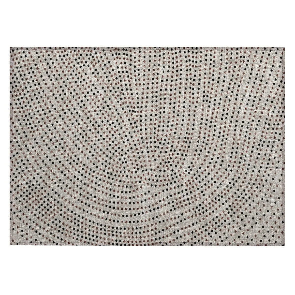Machine Washable Indoor/ Outdoor Modern Dotty Chantille Rug
