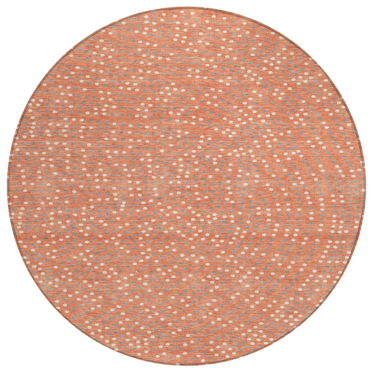 Machine Washable Indoor/ Outdoor Modern Dotty Chantille Rug