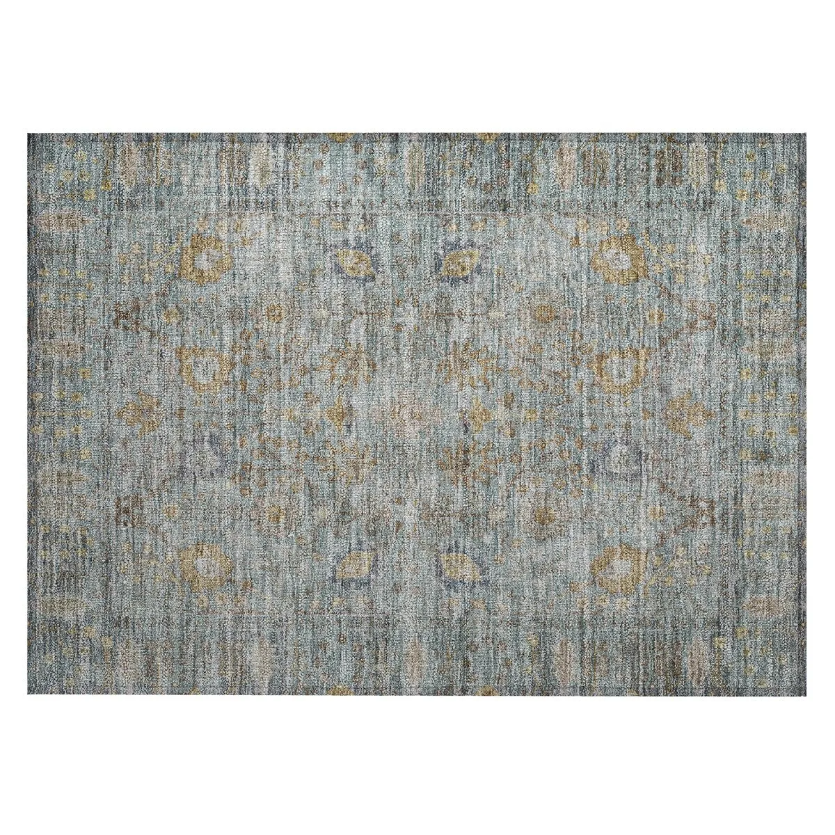 Machine Washable Indoor/ Outdoor Vintage Traditional Chantille Rug