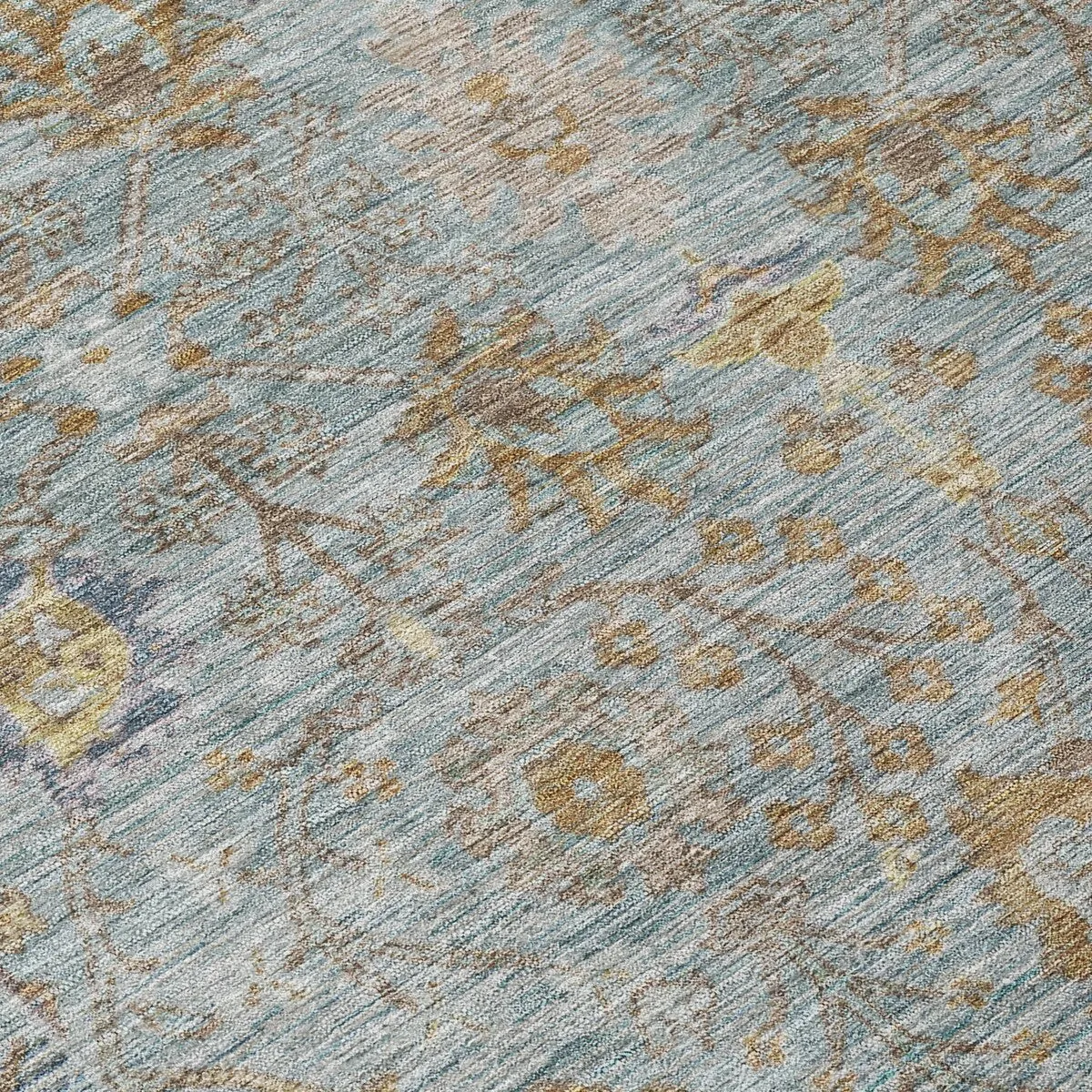 Machine Washable Indoor/ Outdoor Vintage Traditional Chantille Rug