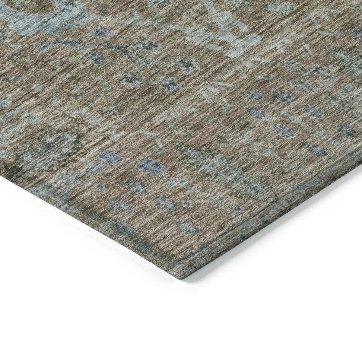 Machine Washable Indoor/ Outdoor Vintage Traditional Chantille Rug