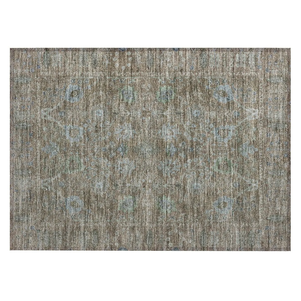 Machine Washable Indoor/ Outdoor Vintage Traditional Chantille Rug