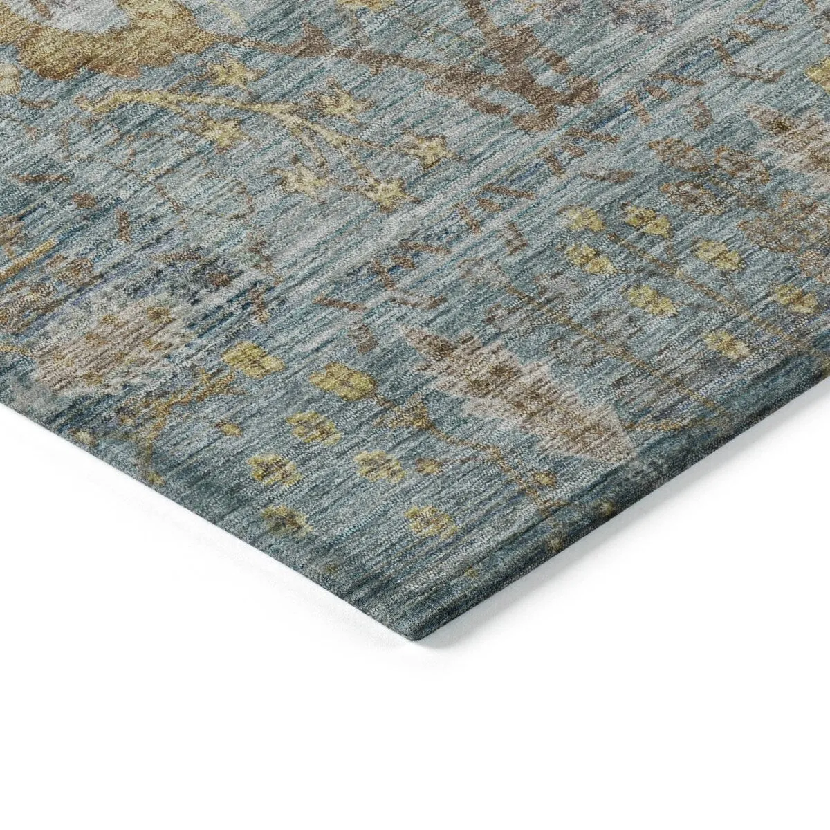 Machine Washable Indoor/ Outdoor Vintage Traditional Chantille Rug