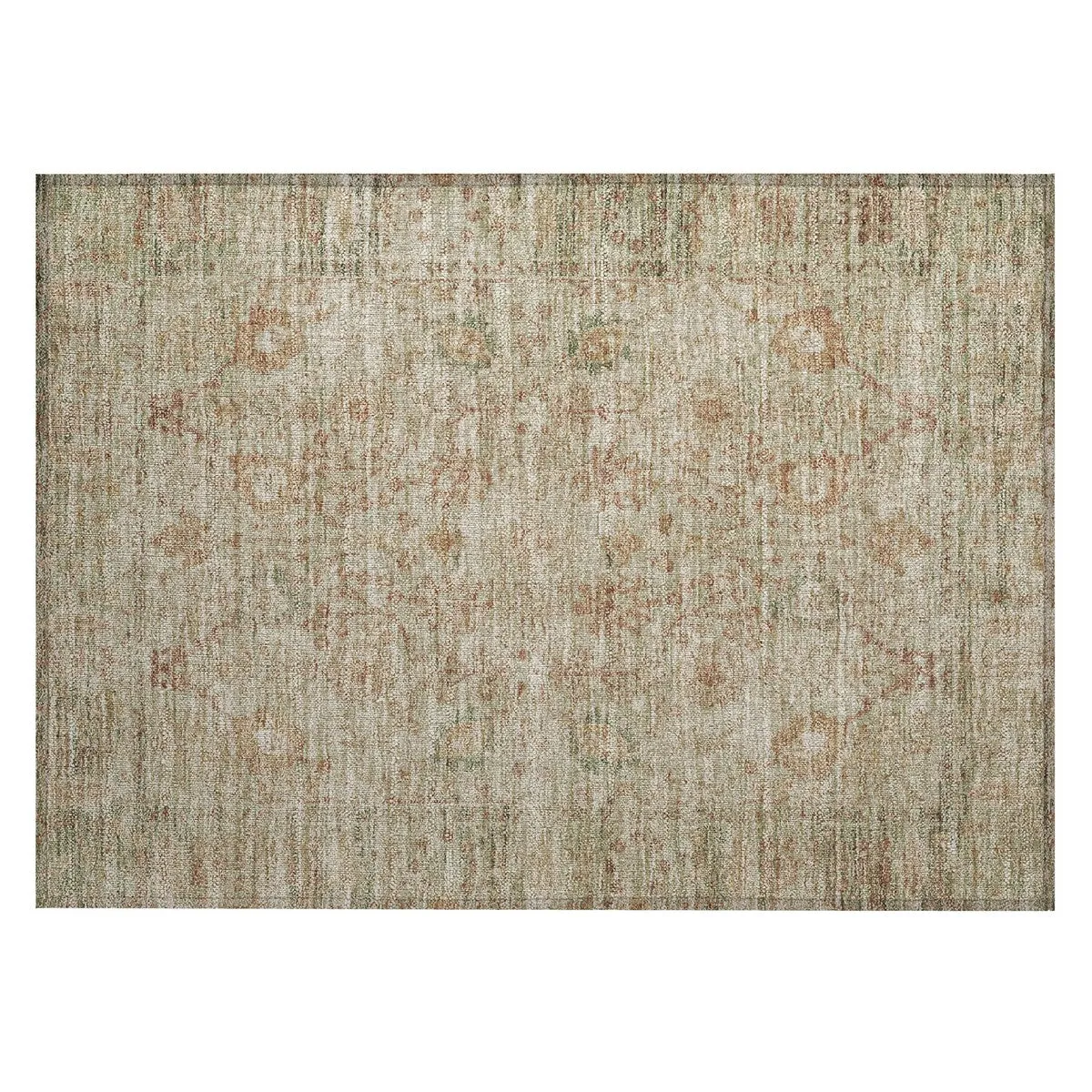 Machine Washable Indoor/ Outdoor Vintage Traditional Chantille Rug