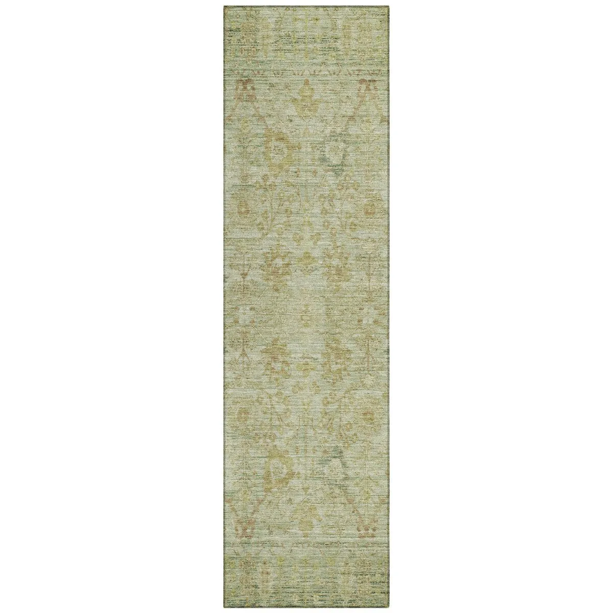 Machine Washable Indoor/ Outdoor Vintage Traditional Chantille Rug
