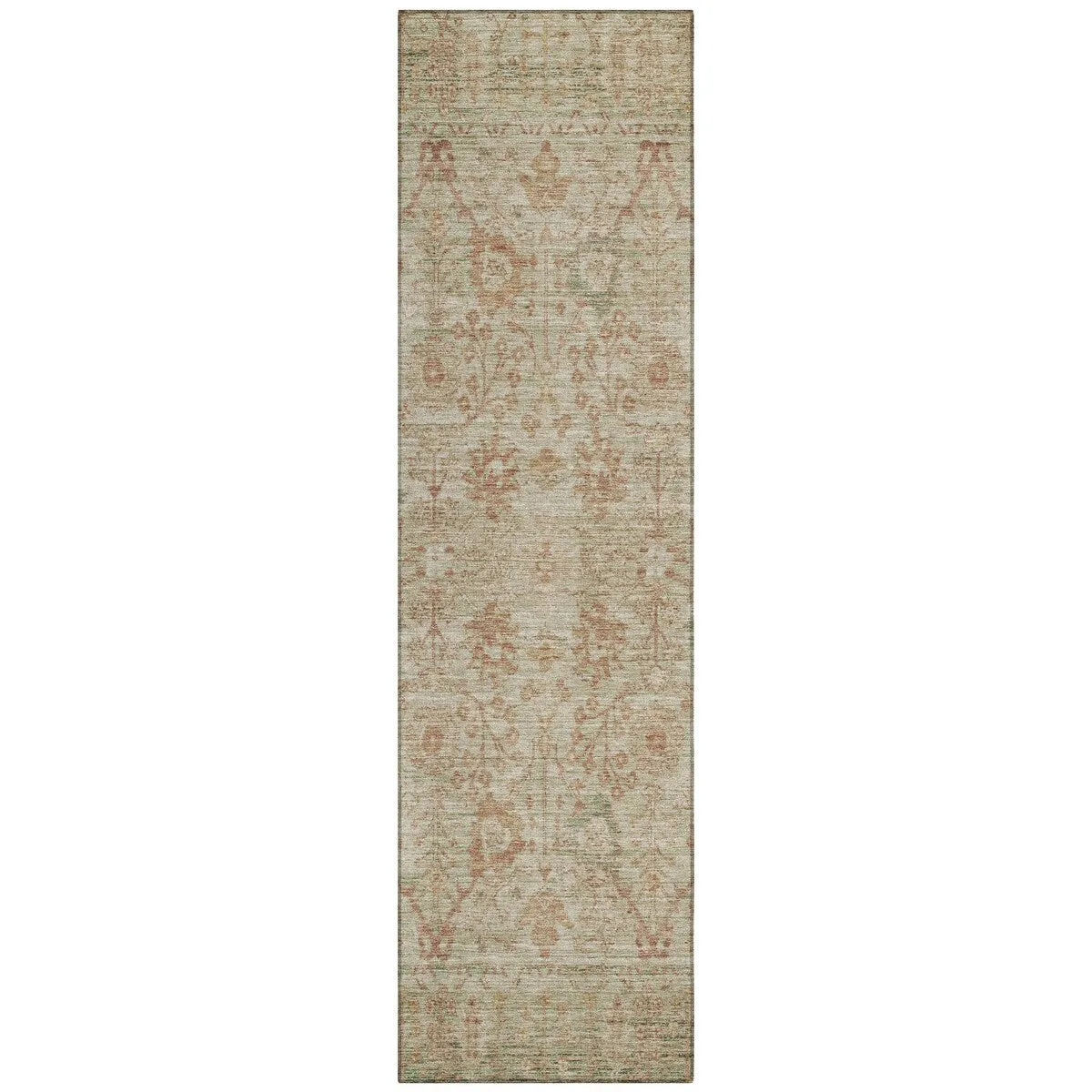 Machine Washable Indoor/ Outdoor Vintage Traditional Chantille Rug