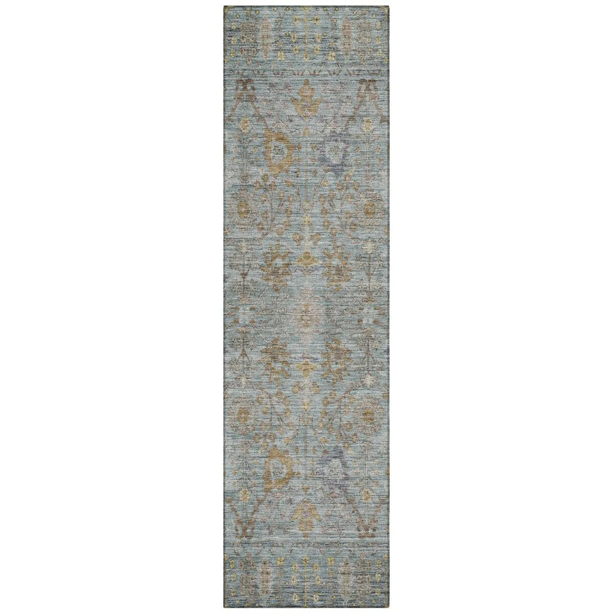 Machine Washable Indoor/ Outdoor Vintage Traditional Chantille Rug