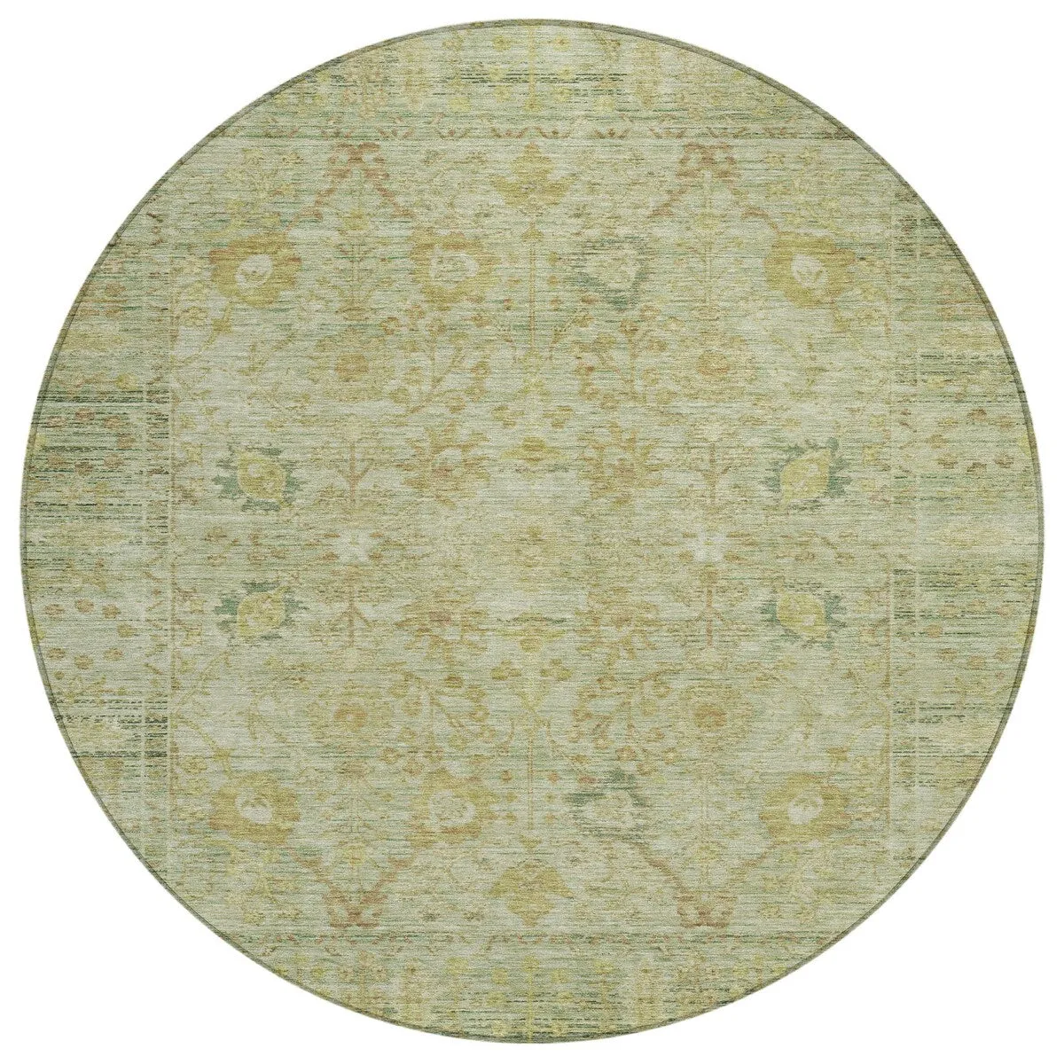 Machine Washable Indoor/ Outdoor Vintage Traditional Chantille Rug