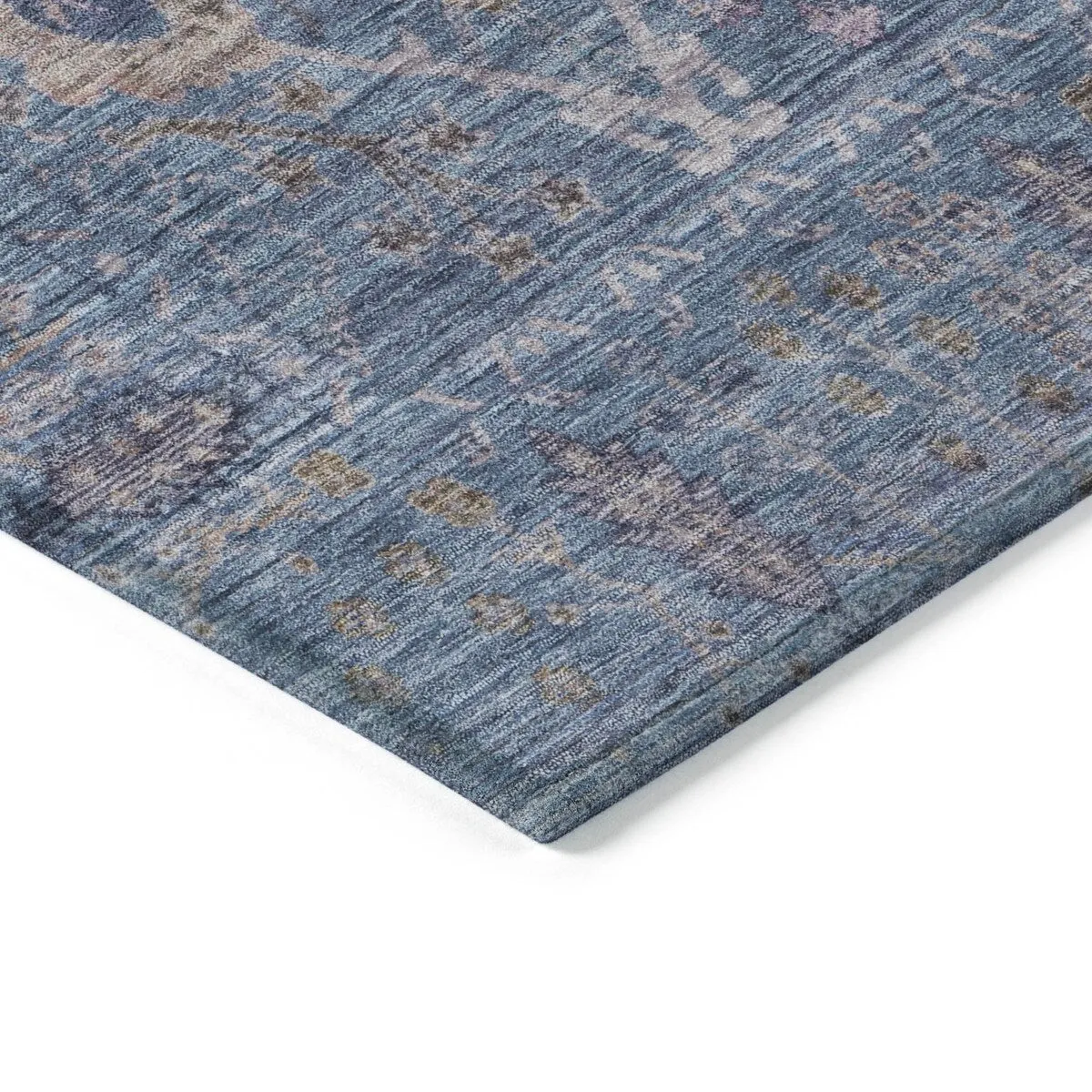 Machine Washable Indoor/ Outdoor Vintage Traditional Chantille Rug