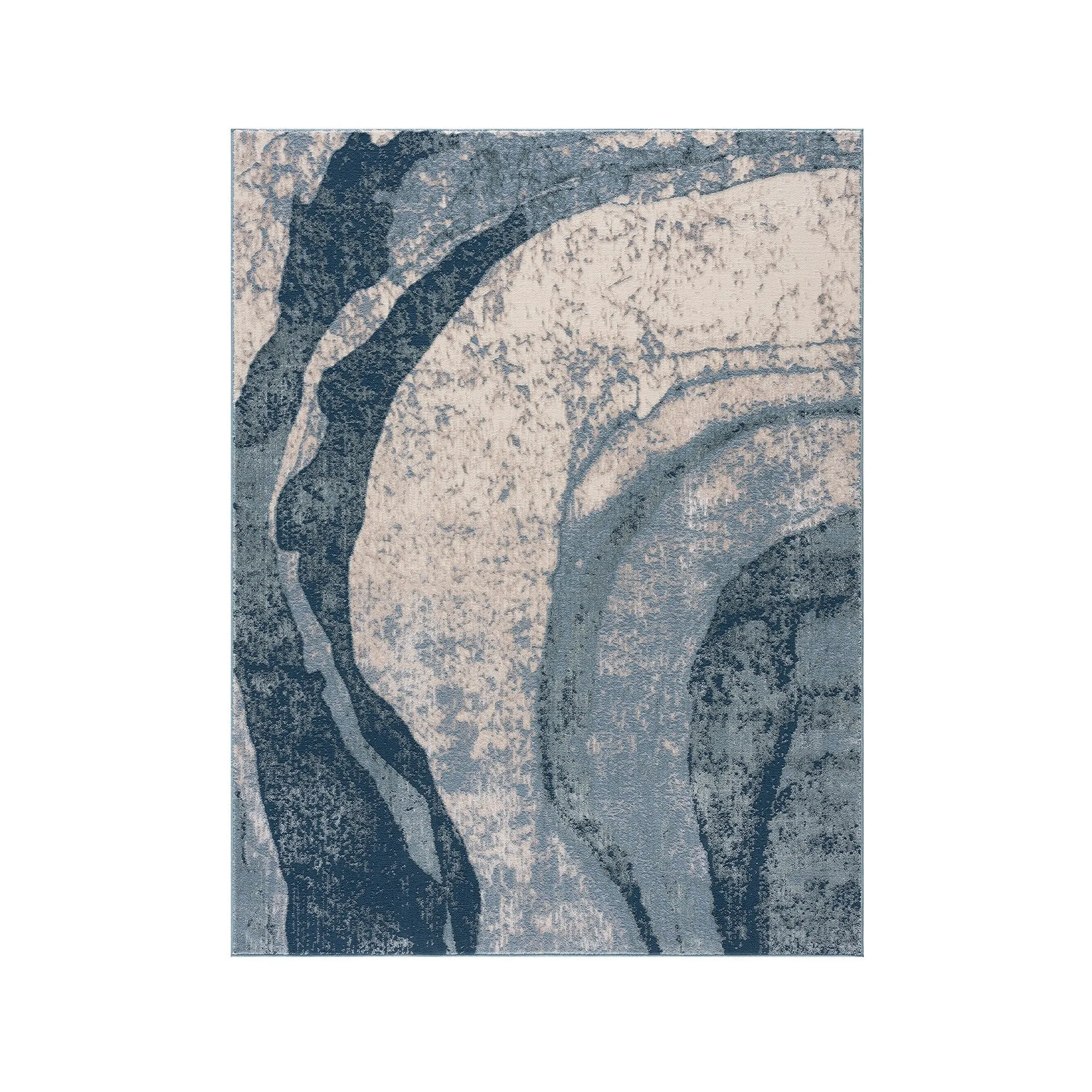 Madison Park Kathryn Blue Abstract Wave Area Rug
