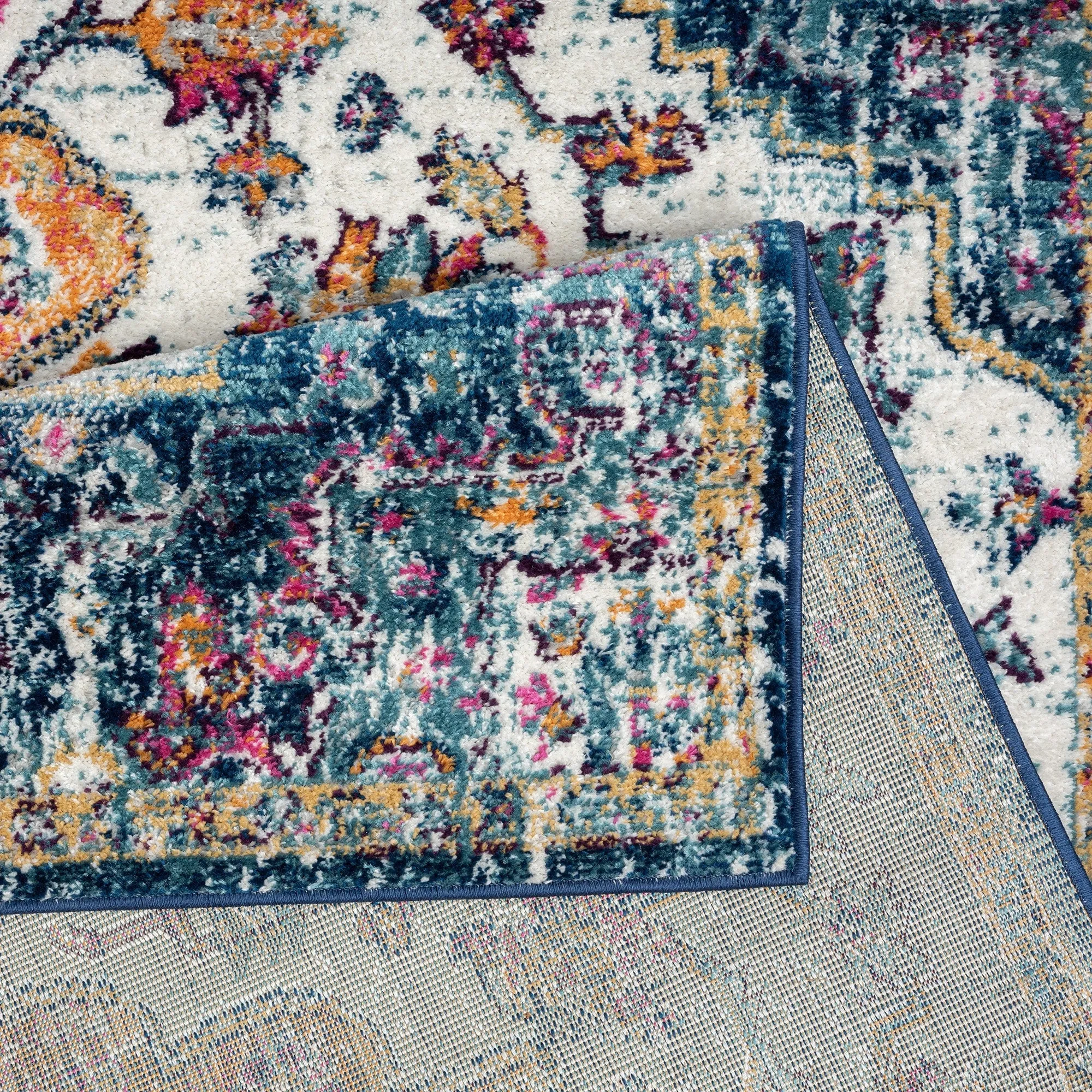 Madison Park Kenneth Boho Medallion Woven Area Rug