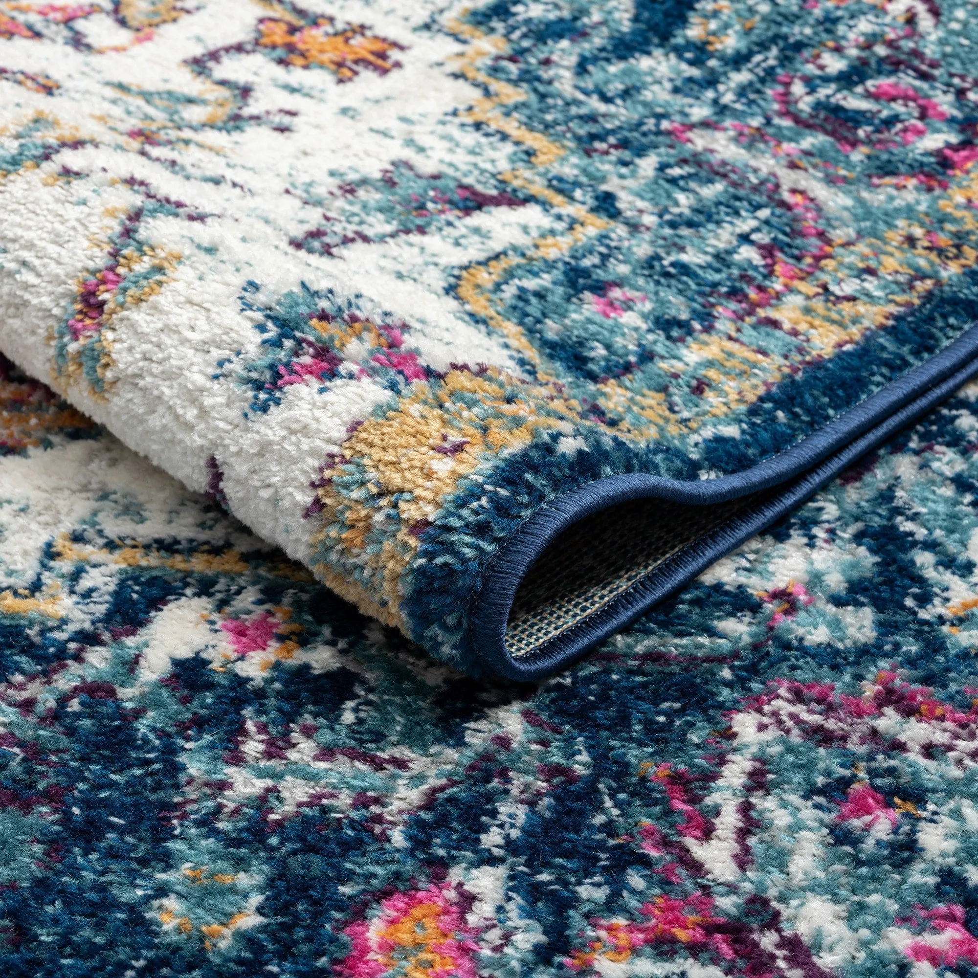 Madison Park Kenneth Boho Medallion Woven Area Rug