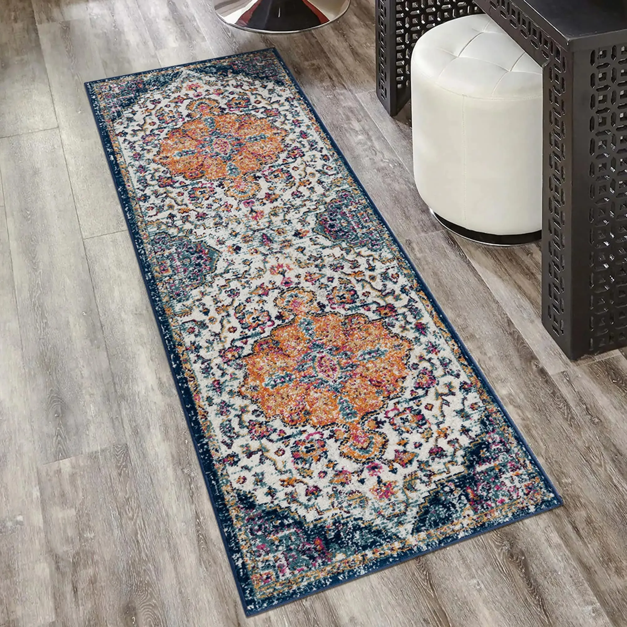 Madison Park Kenneth Boho Medallion Woven Area Rug