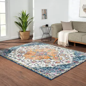 Madison Park Kenneth Boho Medallion Woven Area Rug