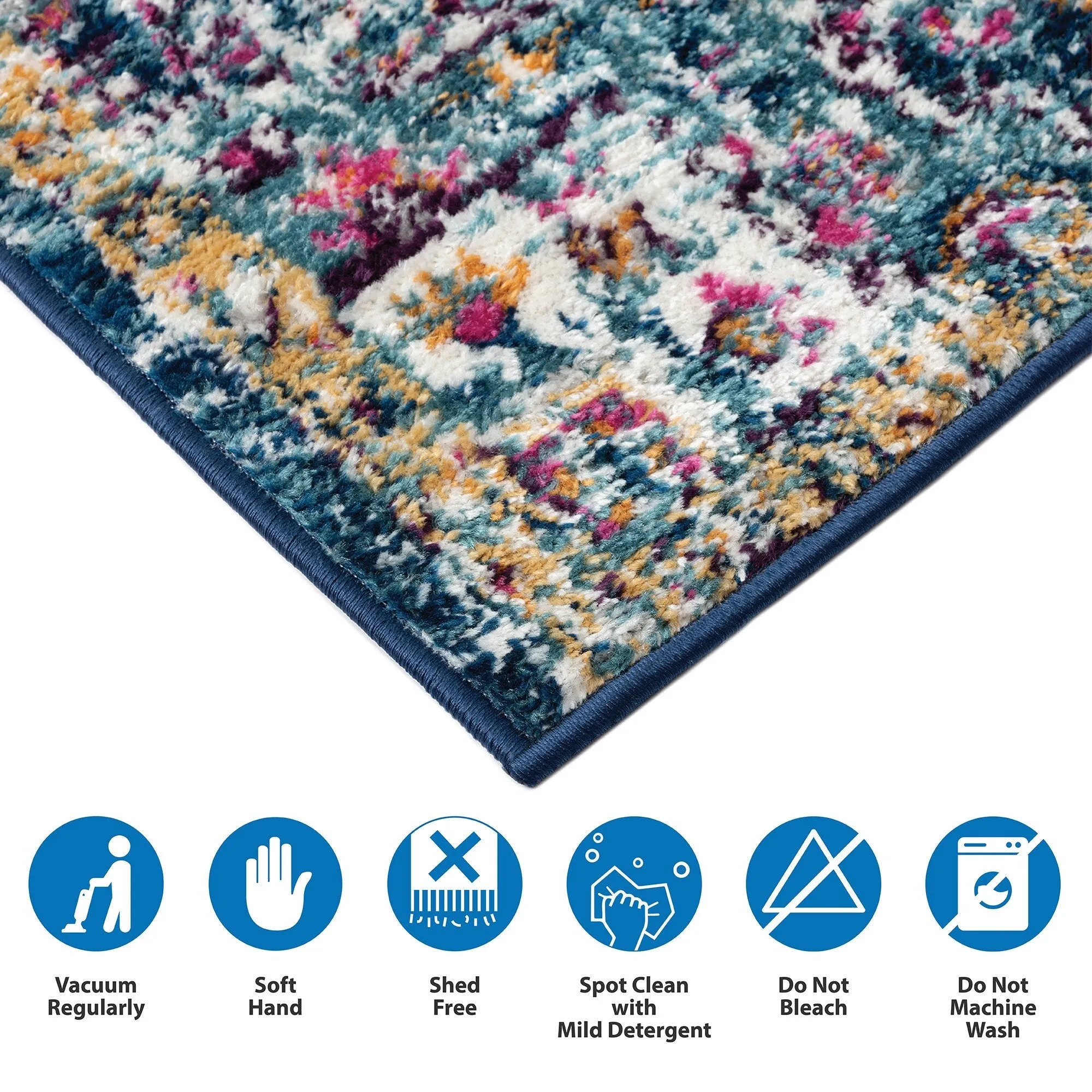Madison Park Kenneth Boho Medallion Woven Area Rug