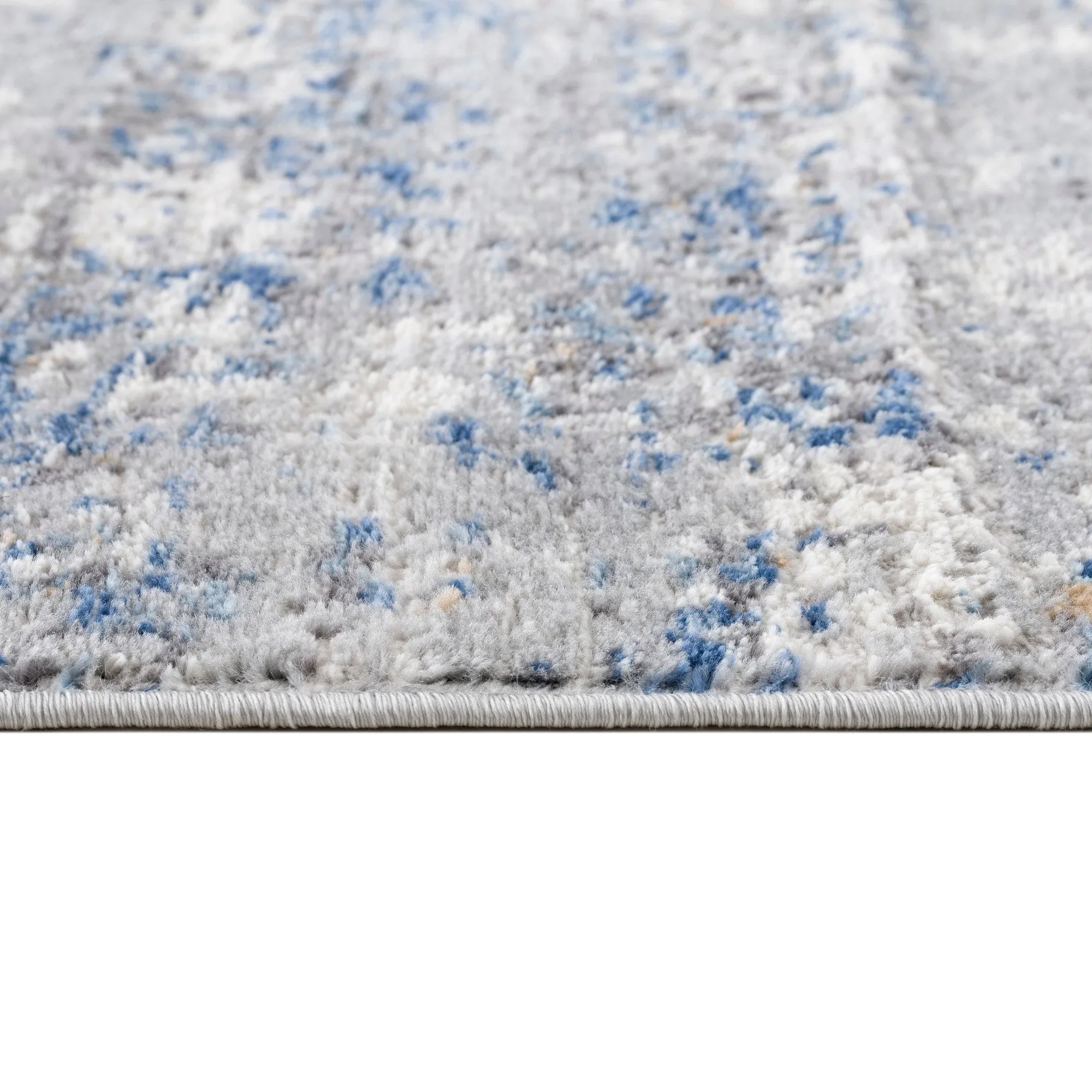 Madison Park Marie Blue/ Cream Abstract Area Rug
