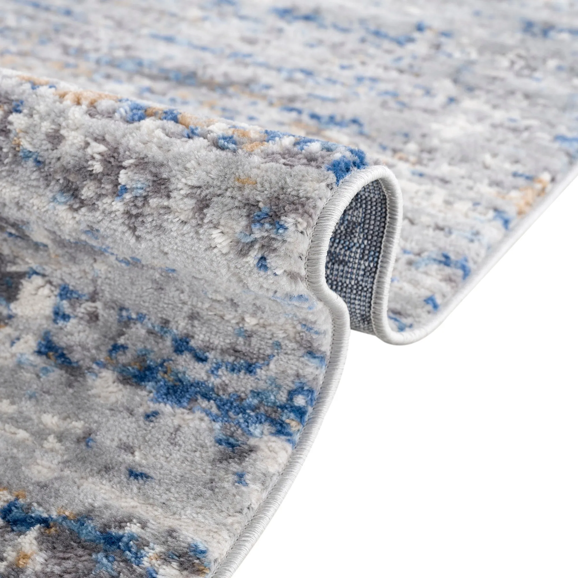 Madison Park Marie Blue/ Cream Abstract Area Rug