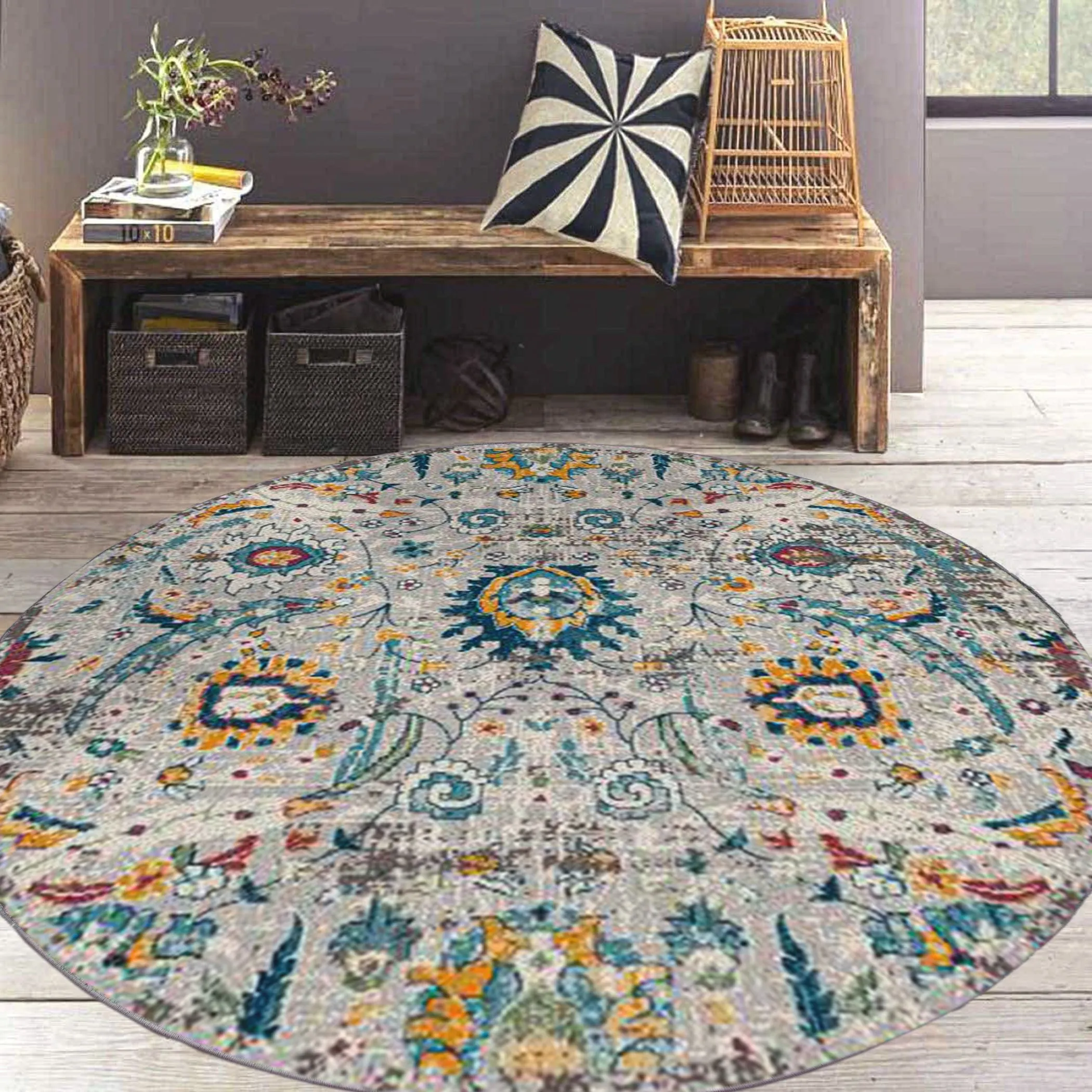 Magi Marissa Boho Botanical Area Rug