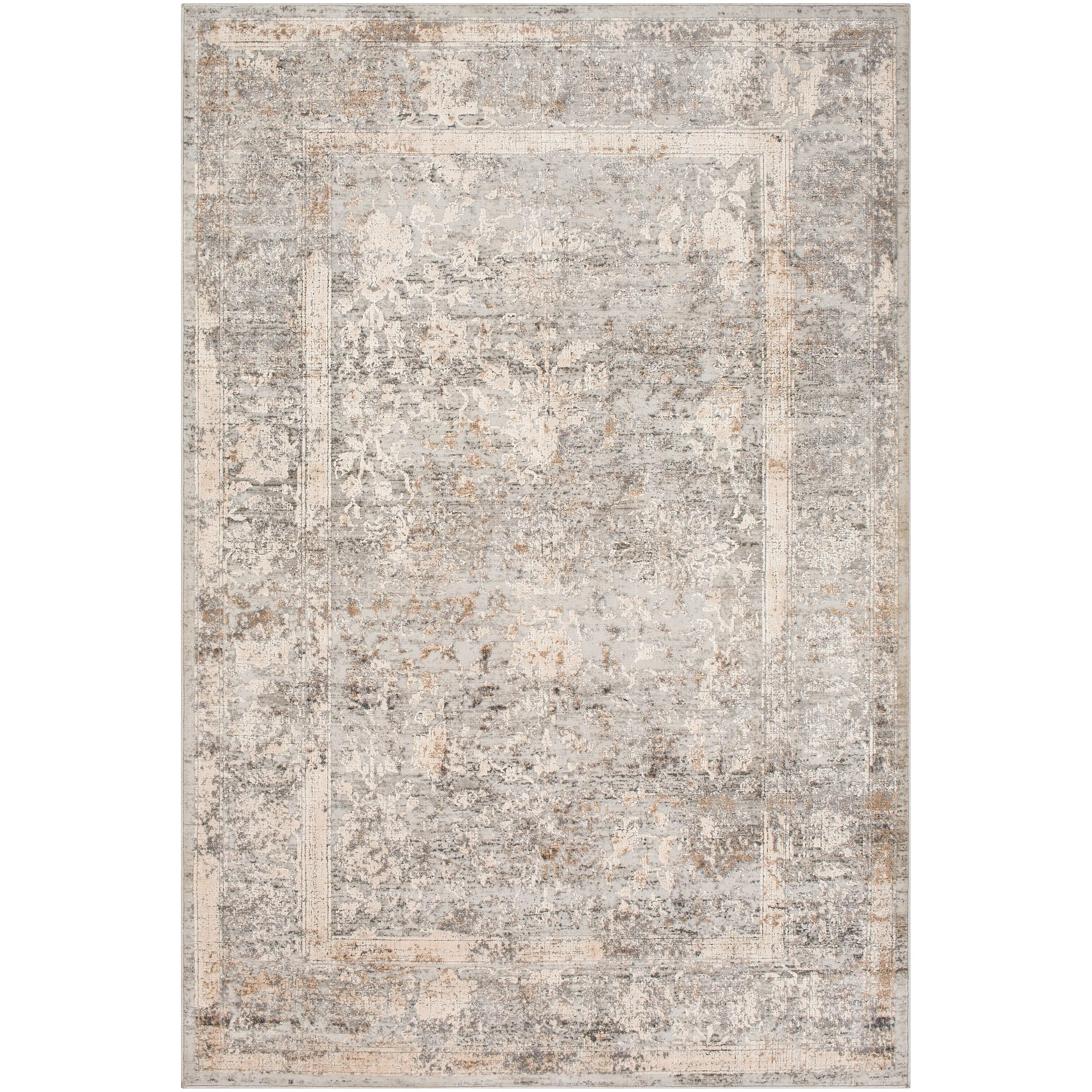 Margarethe Grey Traditional Area Rug - 5'3 x 7'3