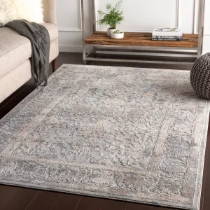 Margarethe Grey Traditional Area Rug - 5'3 x 7'3