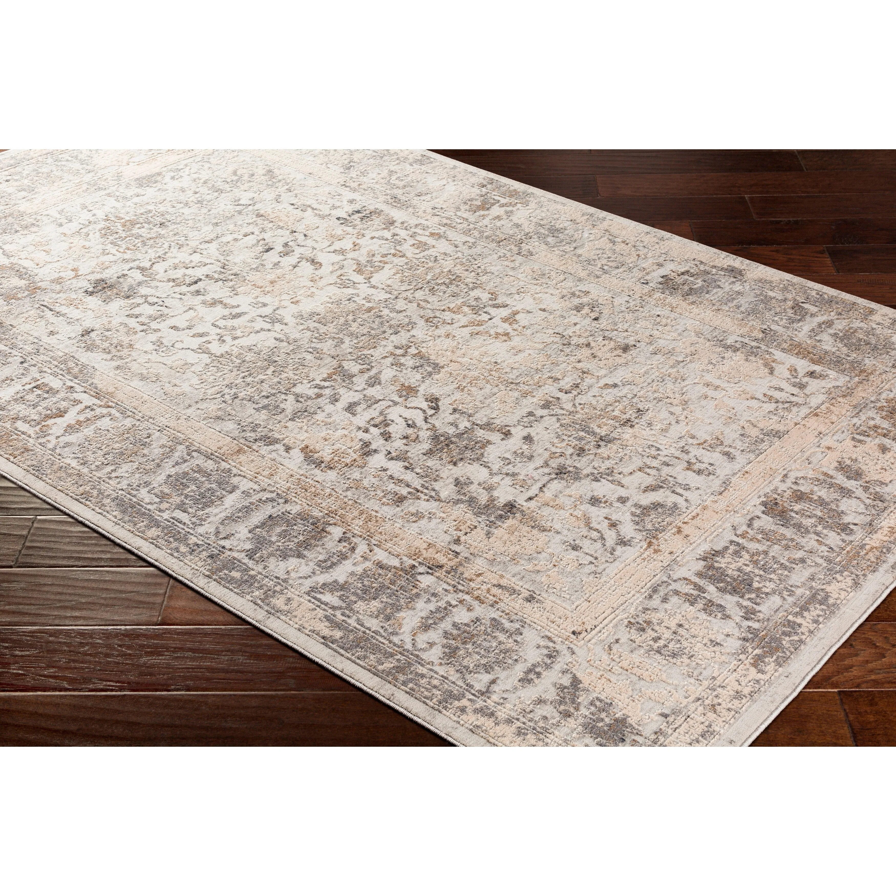 Margarethe Grey Traditional Area Rug - 5'3 x 7'3