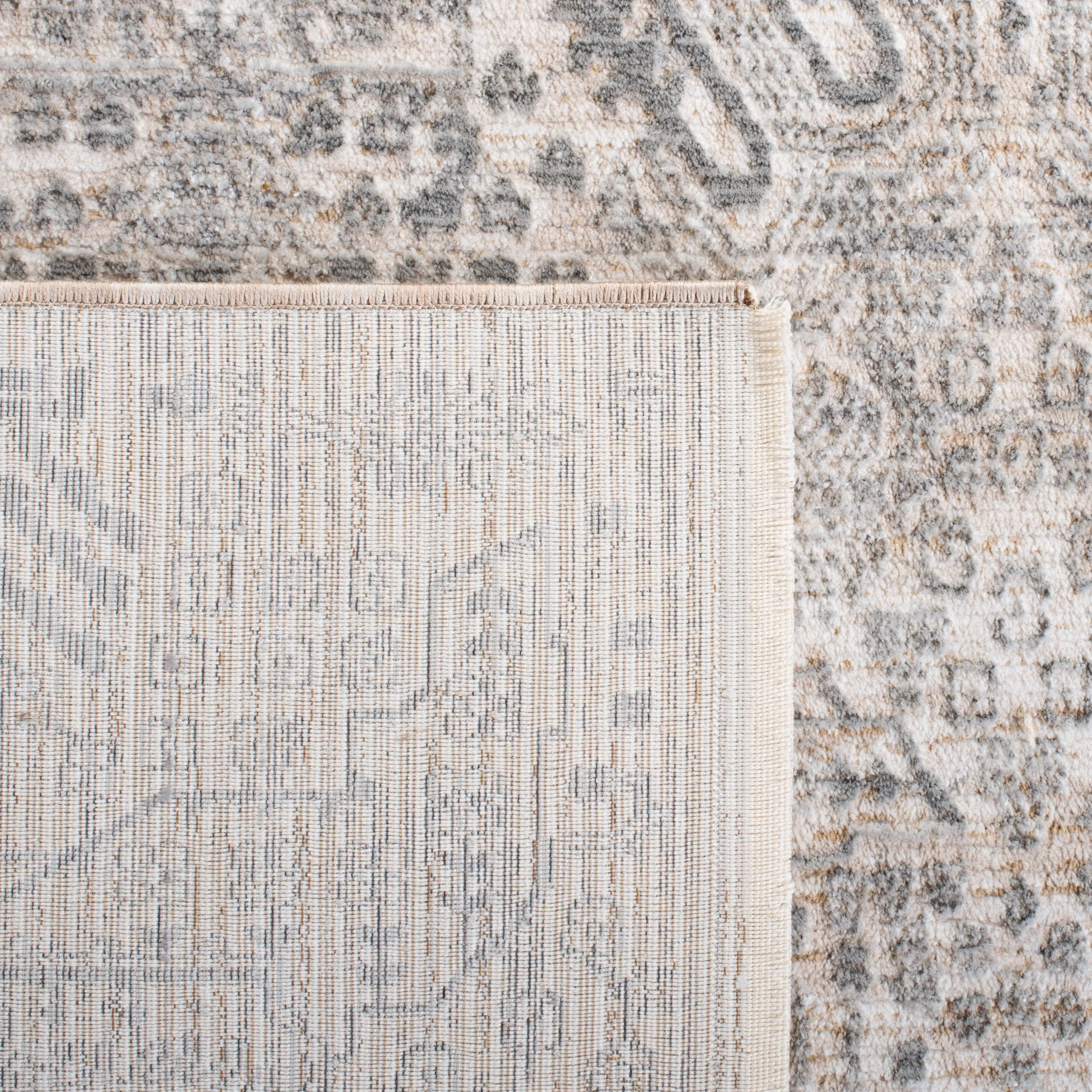 Martha Stewart by SAFAVIEH Ammaria Vintage Rug - Light Grey/Beige - 2' 6 x 10'