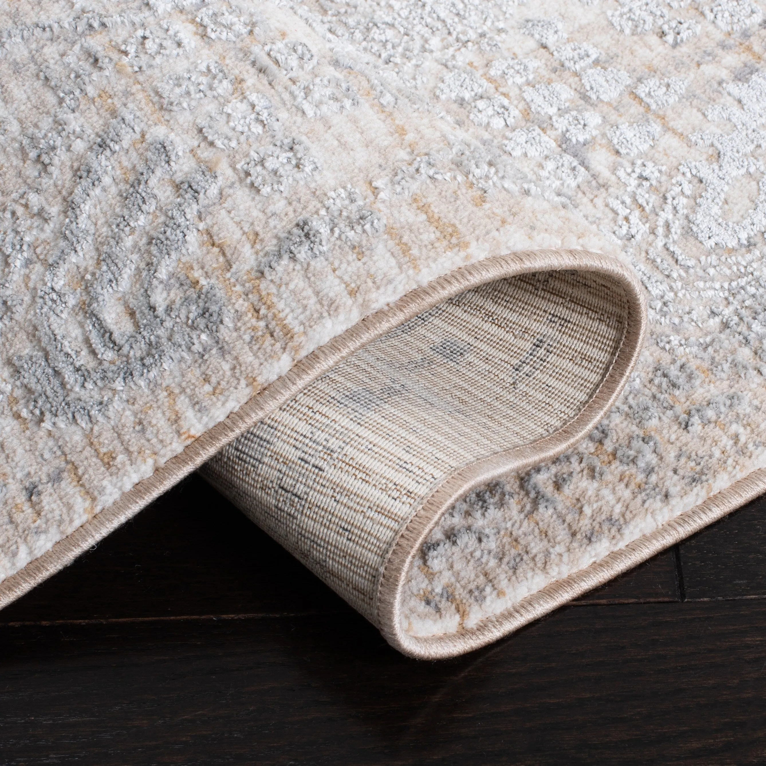 Martha Stewart by SAFAVIEH Ammaria Vintage Rug - Light Grey/Beige - 2' 6 x 10'