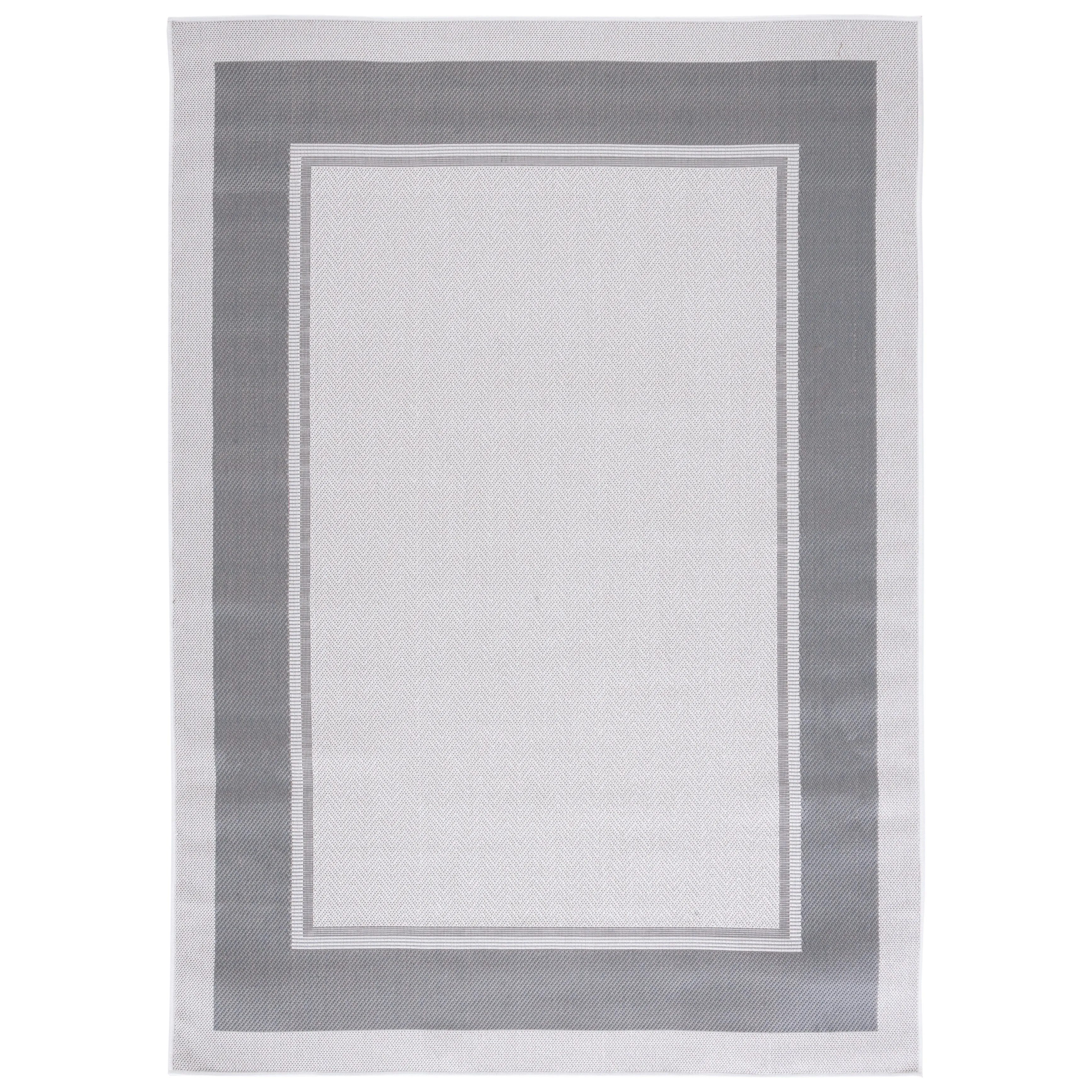 Martha Stewart by SAFAVIEH Washable Temenuzka Indoor/ Outdoor Waterproof Rug - Ivory/Grey - 8' x 10'