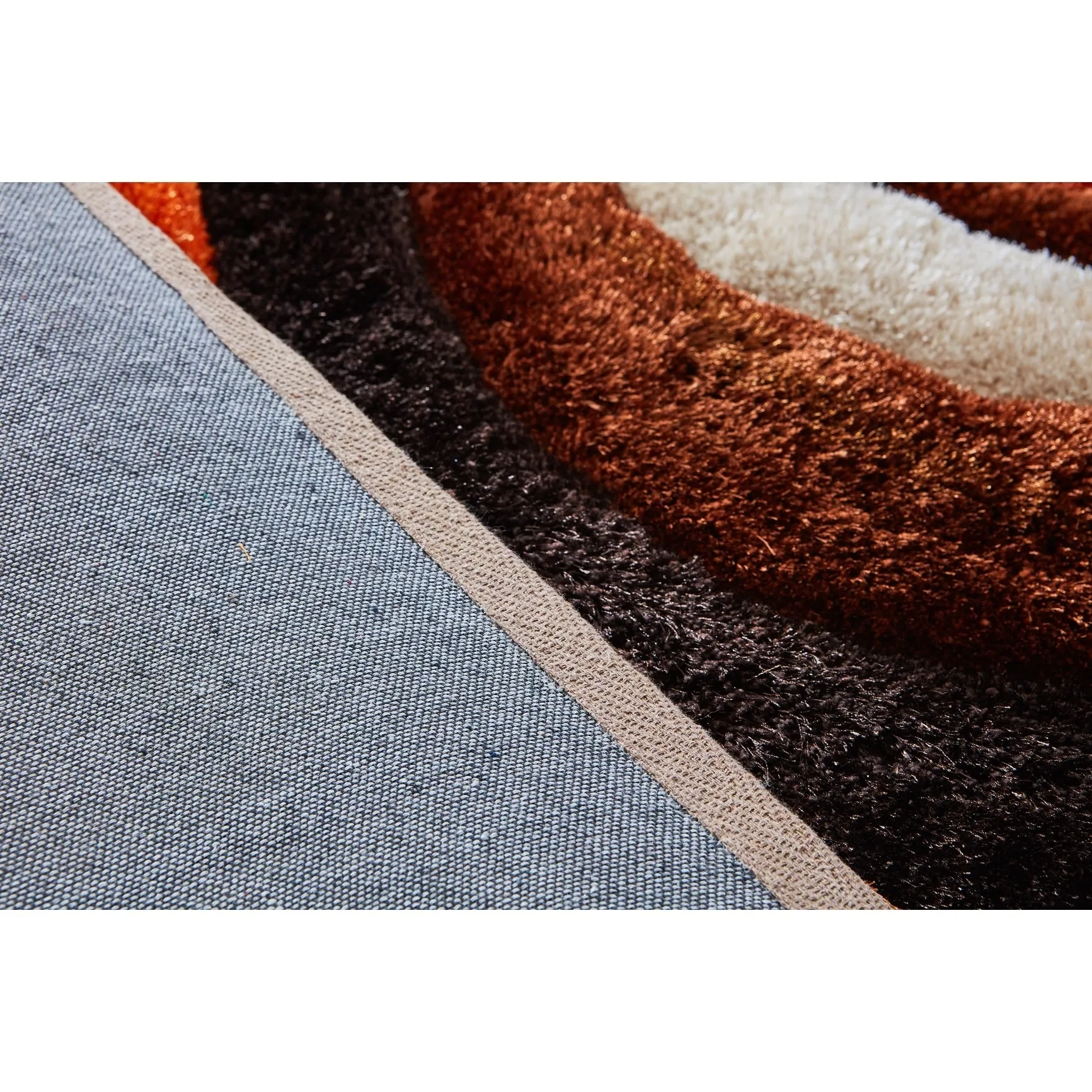 Mateos Collection Geometric Orange/Brown Area Rug