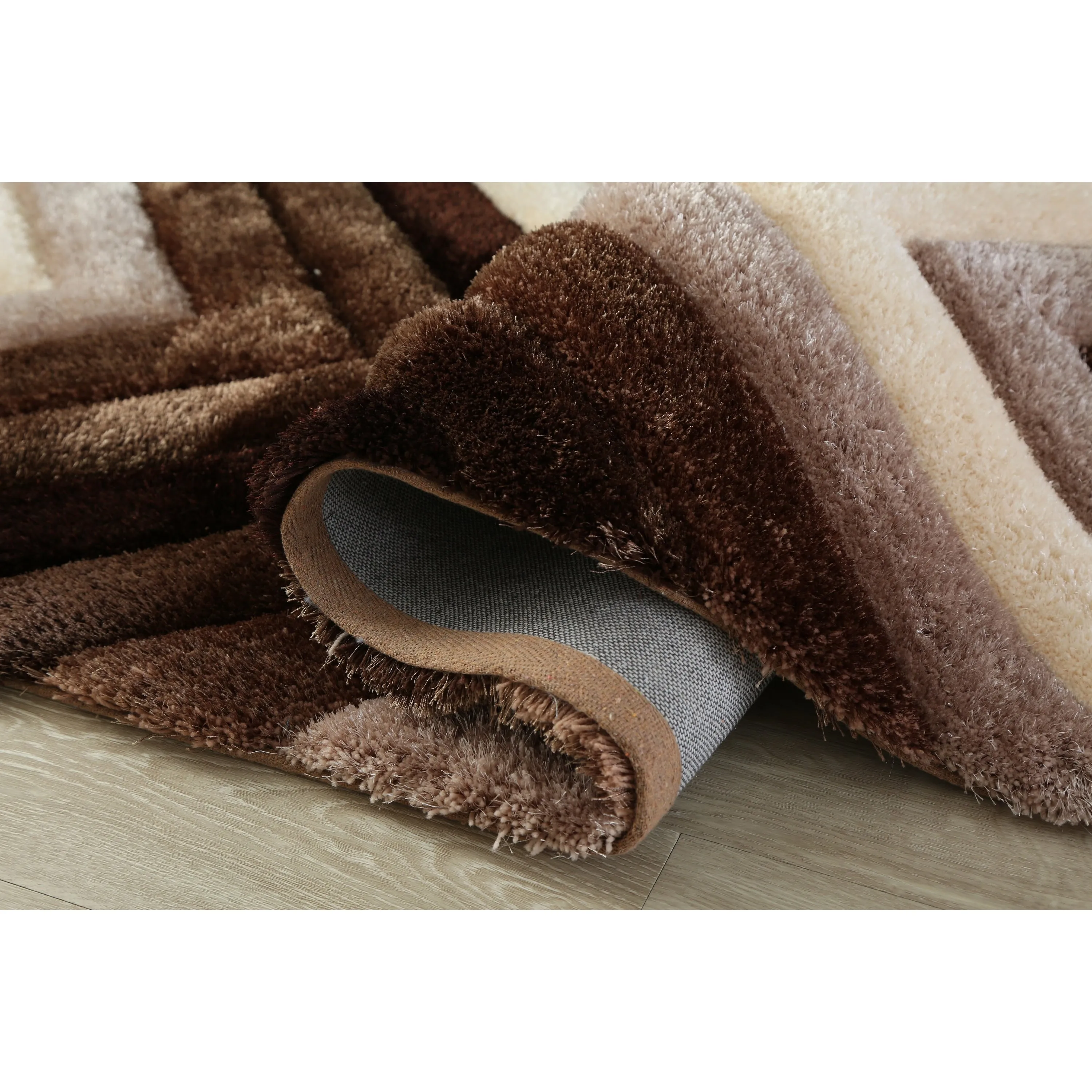 Mateos Shag Collection Geometric Area Rug