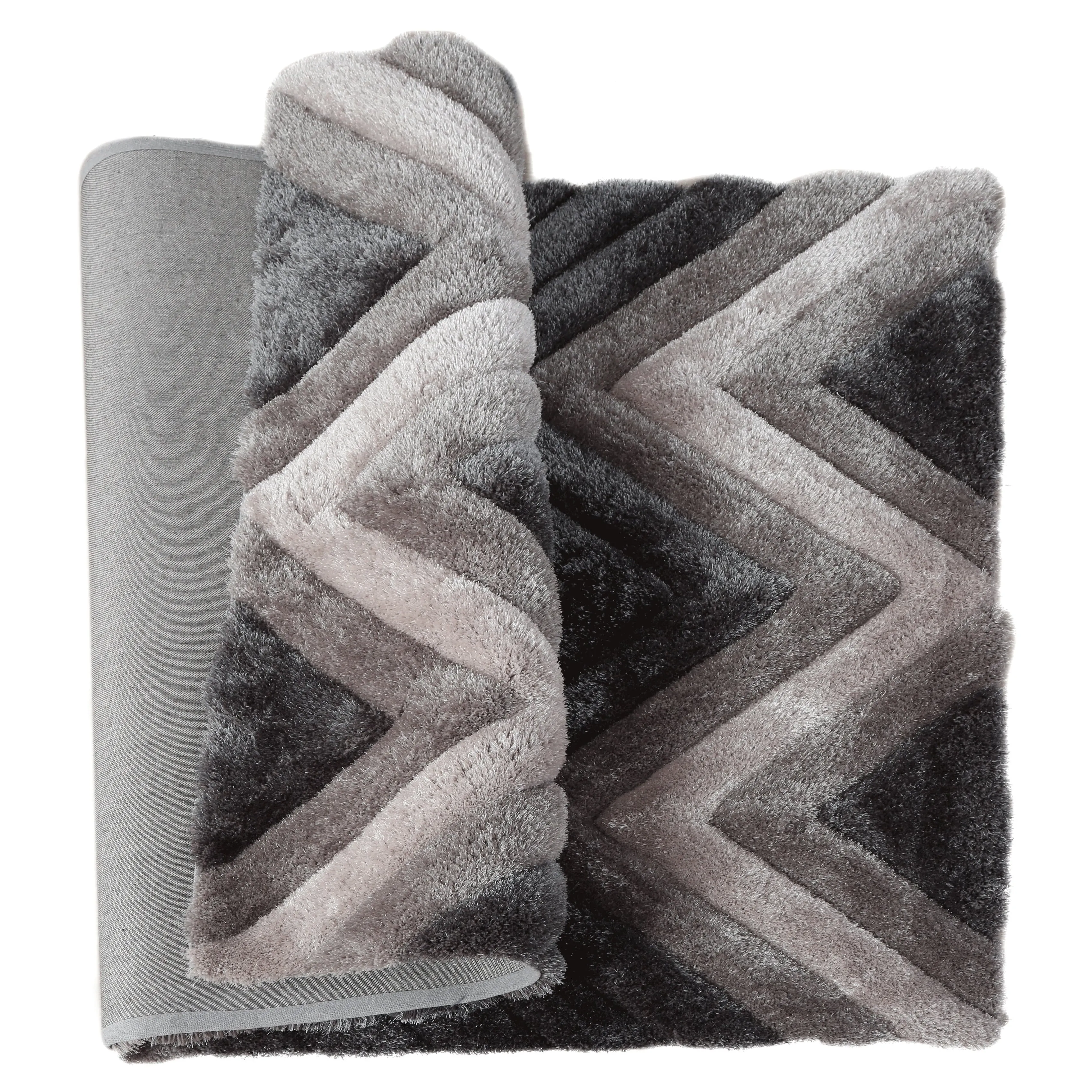 Mateos Shag Collection Geometric Area Rug