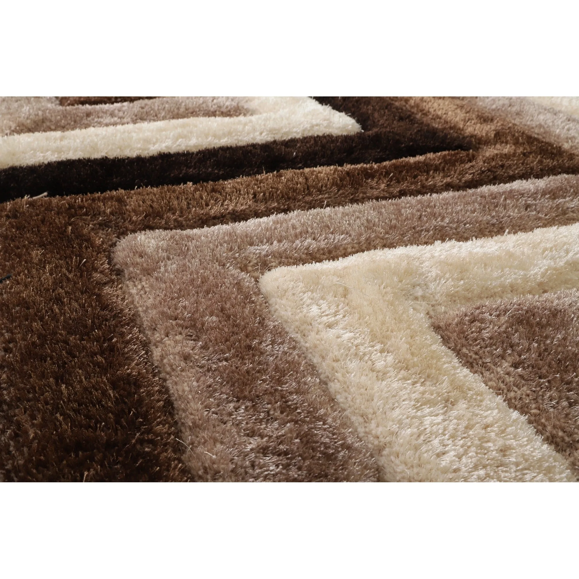 Mateos Shag Collection Geometric Area Rug