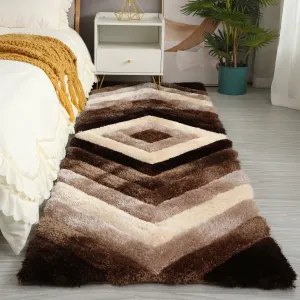 Mateos Shag Collection Geometric Area Rug