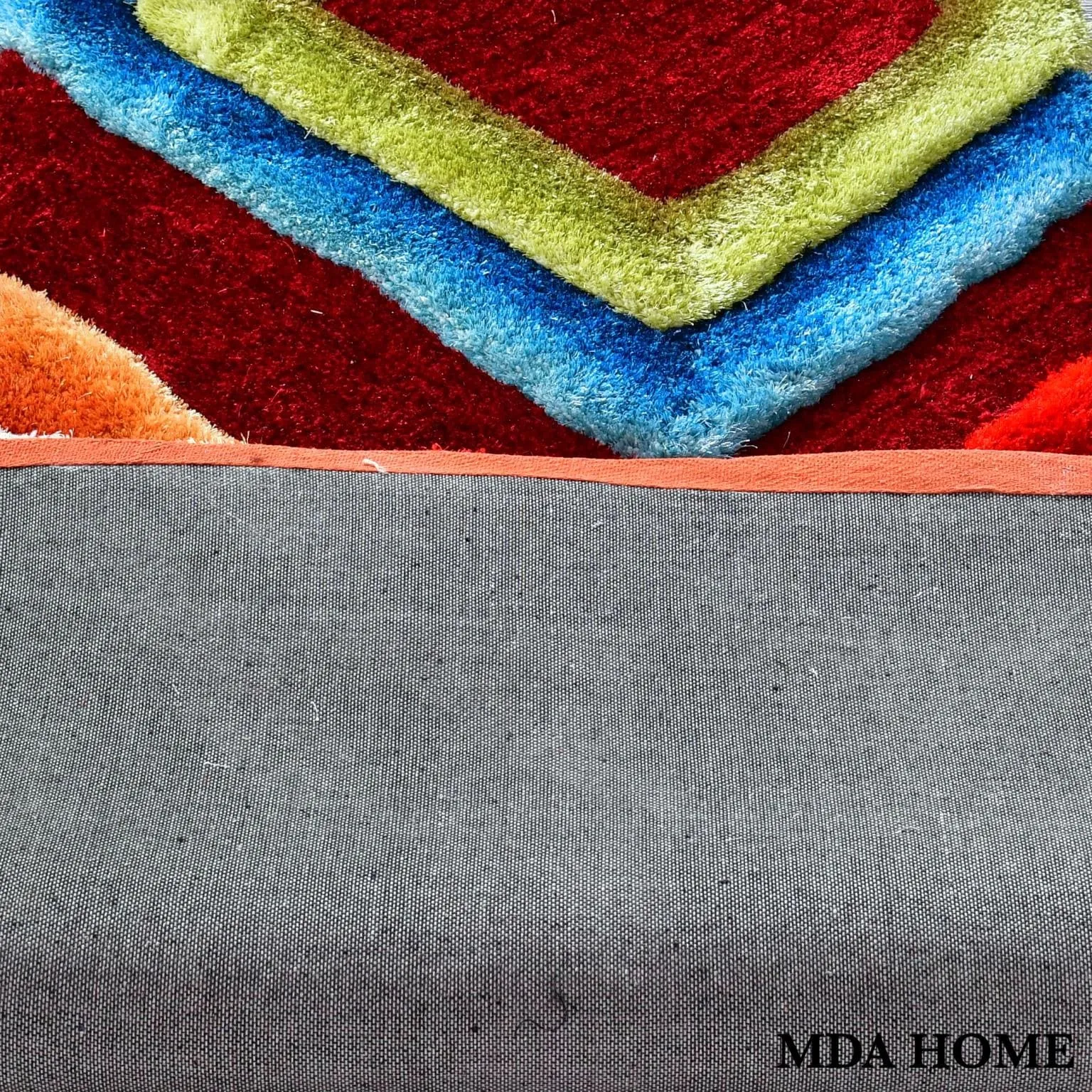 Mateos Shag Collection Multicolor Abstract Area Rug