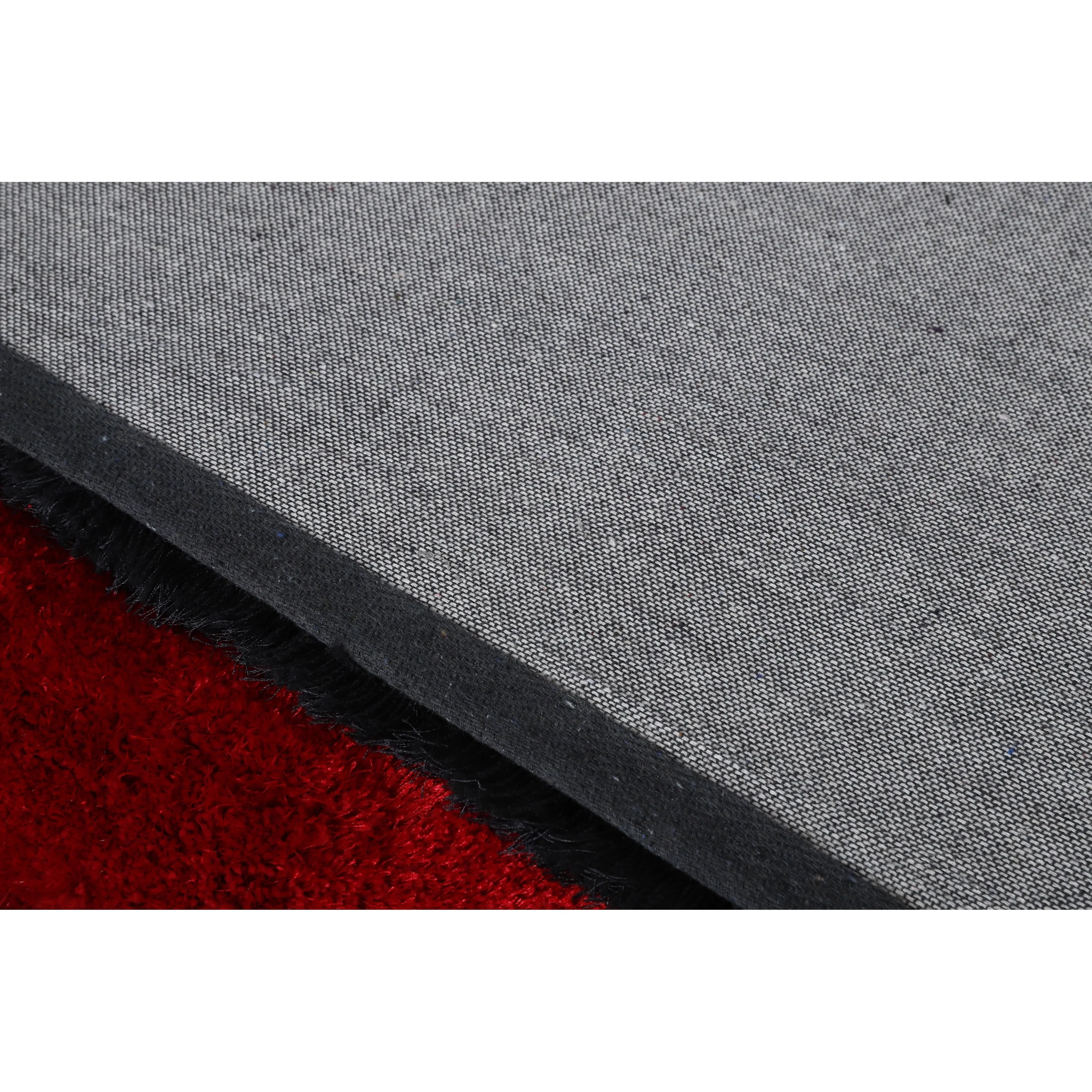 Mateos Shag Collection Red/Black Area Rug