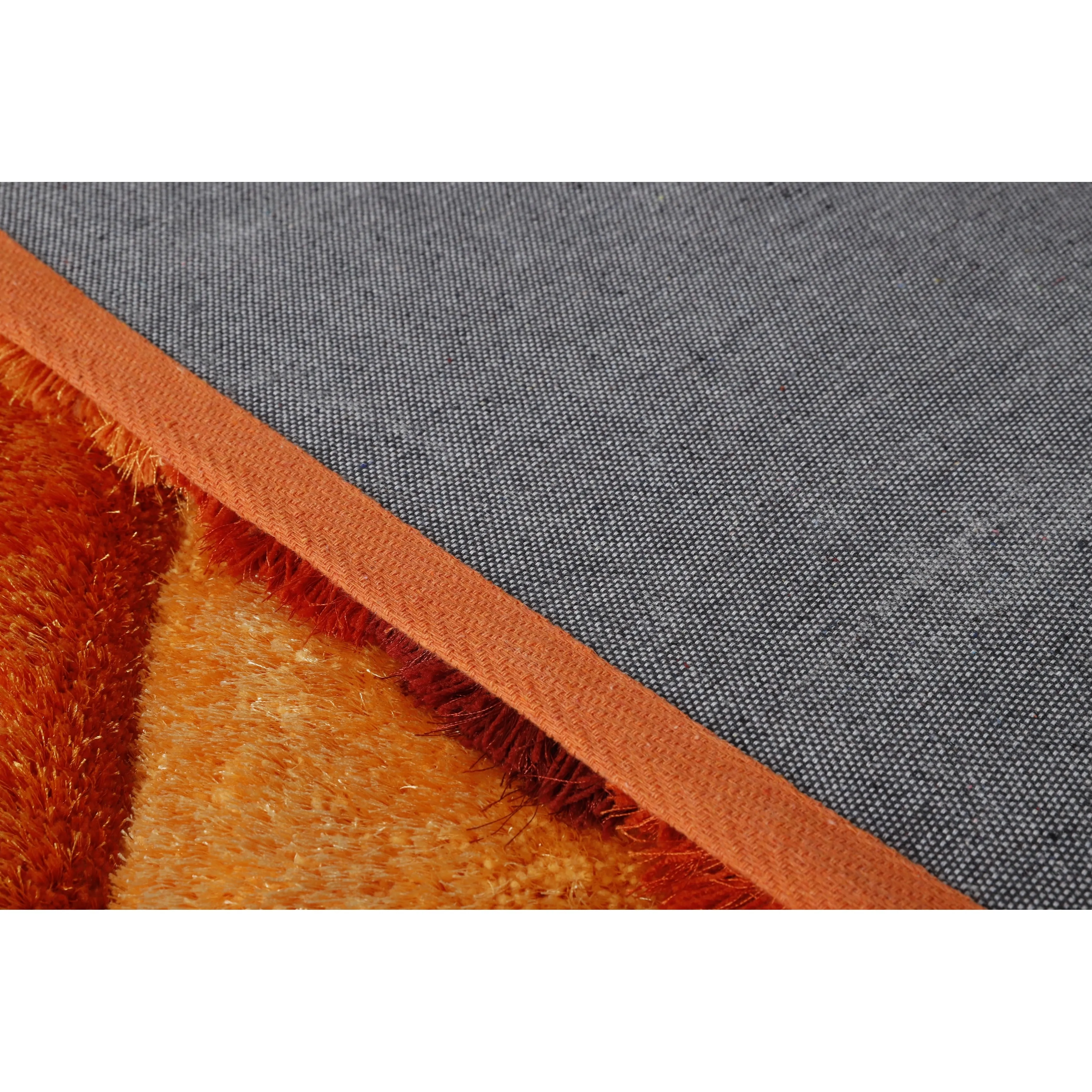 Mateos Shag Red/Orange Contemporary Designed Area Rug