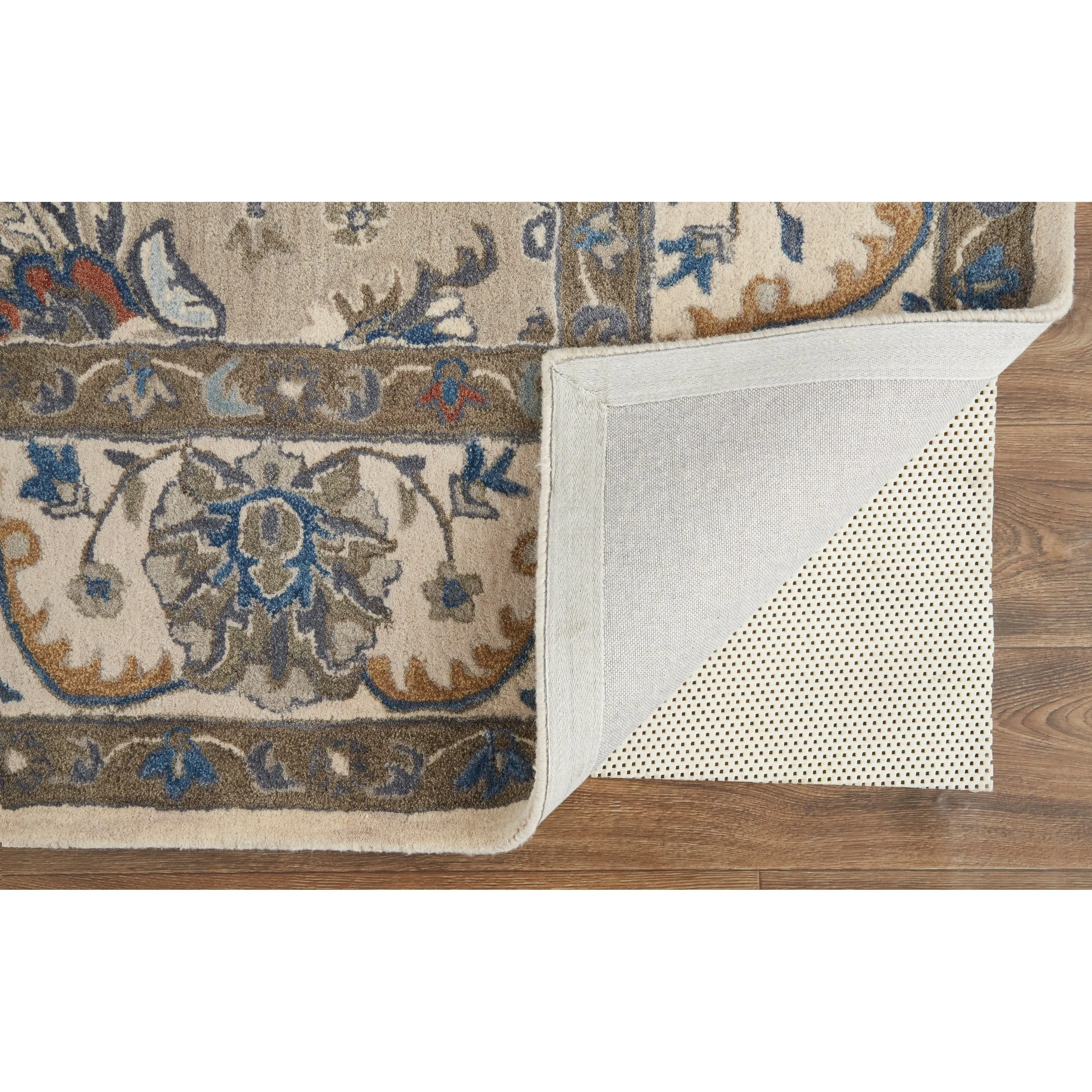 Mattias Tufted Persian Floral Rug. Warm Gray/Blue. Area Rug