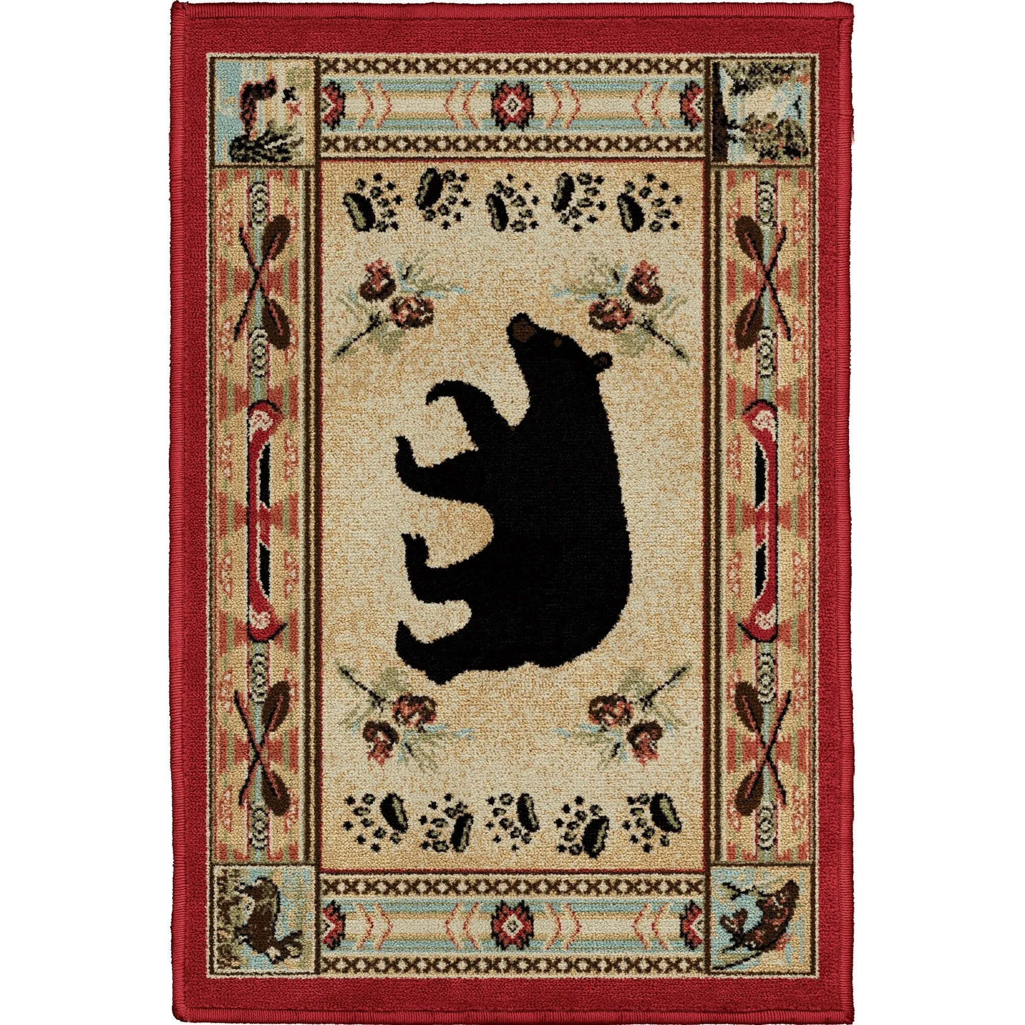 Mayberry Hearthside Woodlands Bear Lodge Area Rug