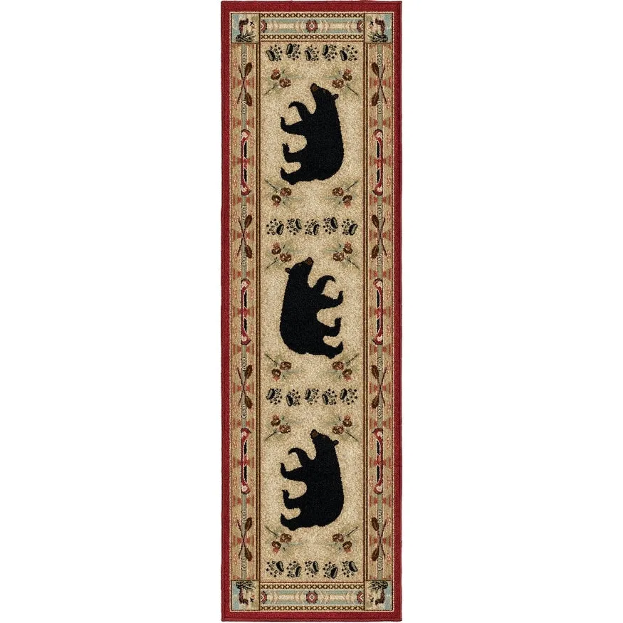 Mayberry Hearthside Woodlands Bear Lodge Area Rug