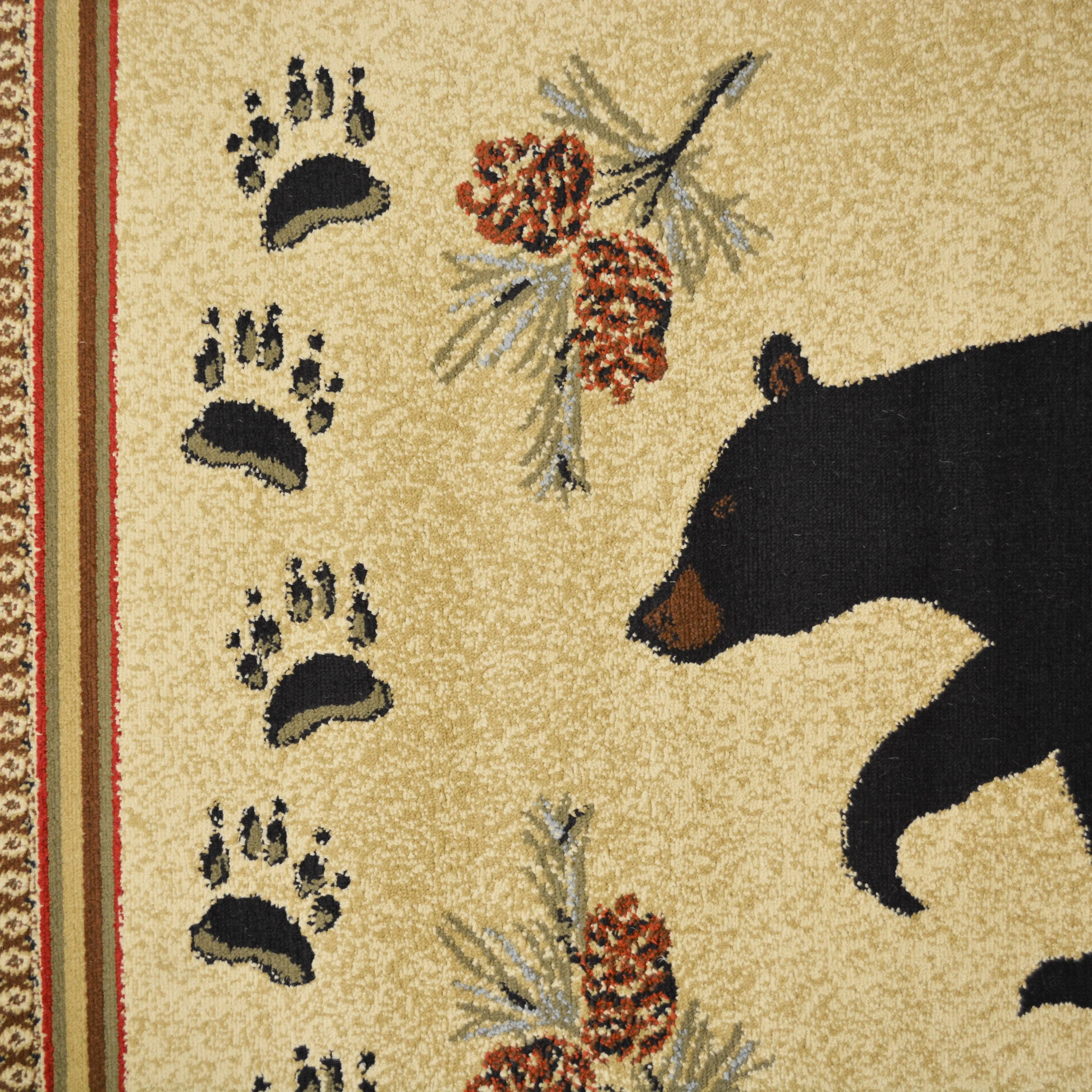 Mayberry Hearthside Woodlands Bear Lodge Area Rug
