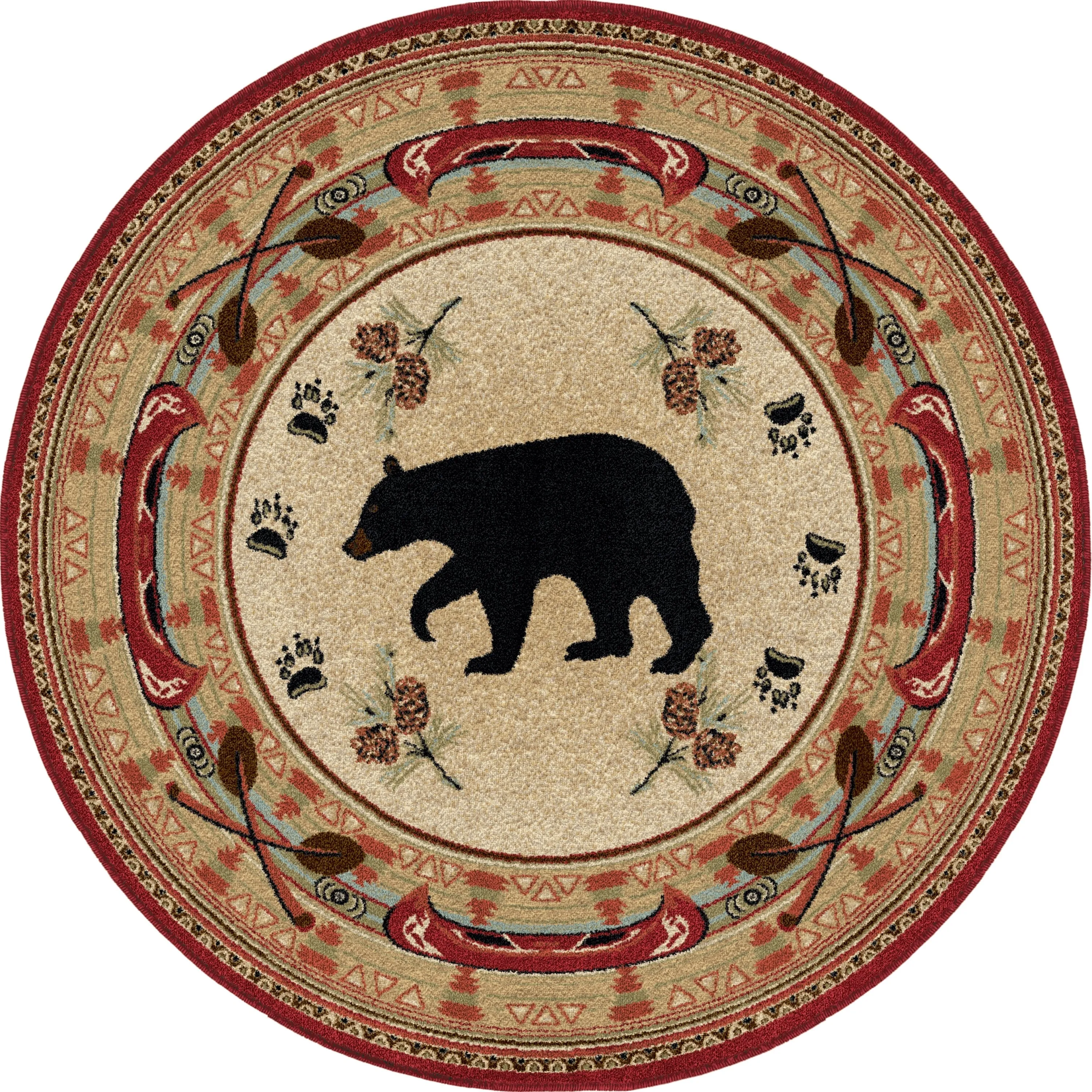 Mayberry Hearthside Woodlands Bear Lodge Area Rug