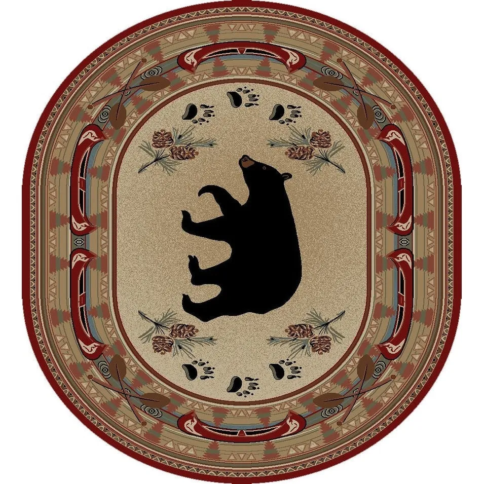 Mayberry Hearthside Woodlands Bear Lodge Area Rug
