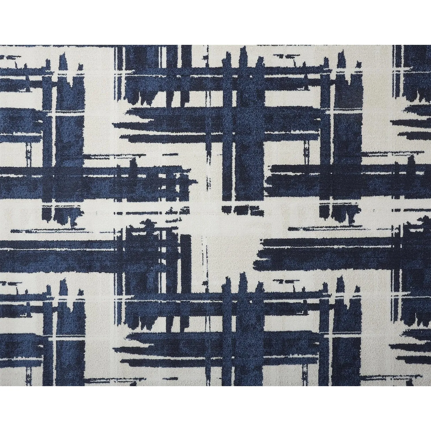 Meera Coastal Inspired Rug. Crosshatch. Navy Blue. Accent Rug