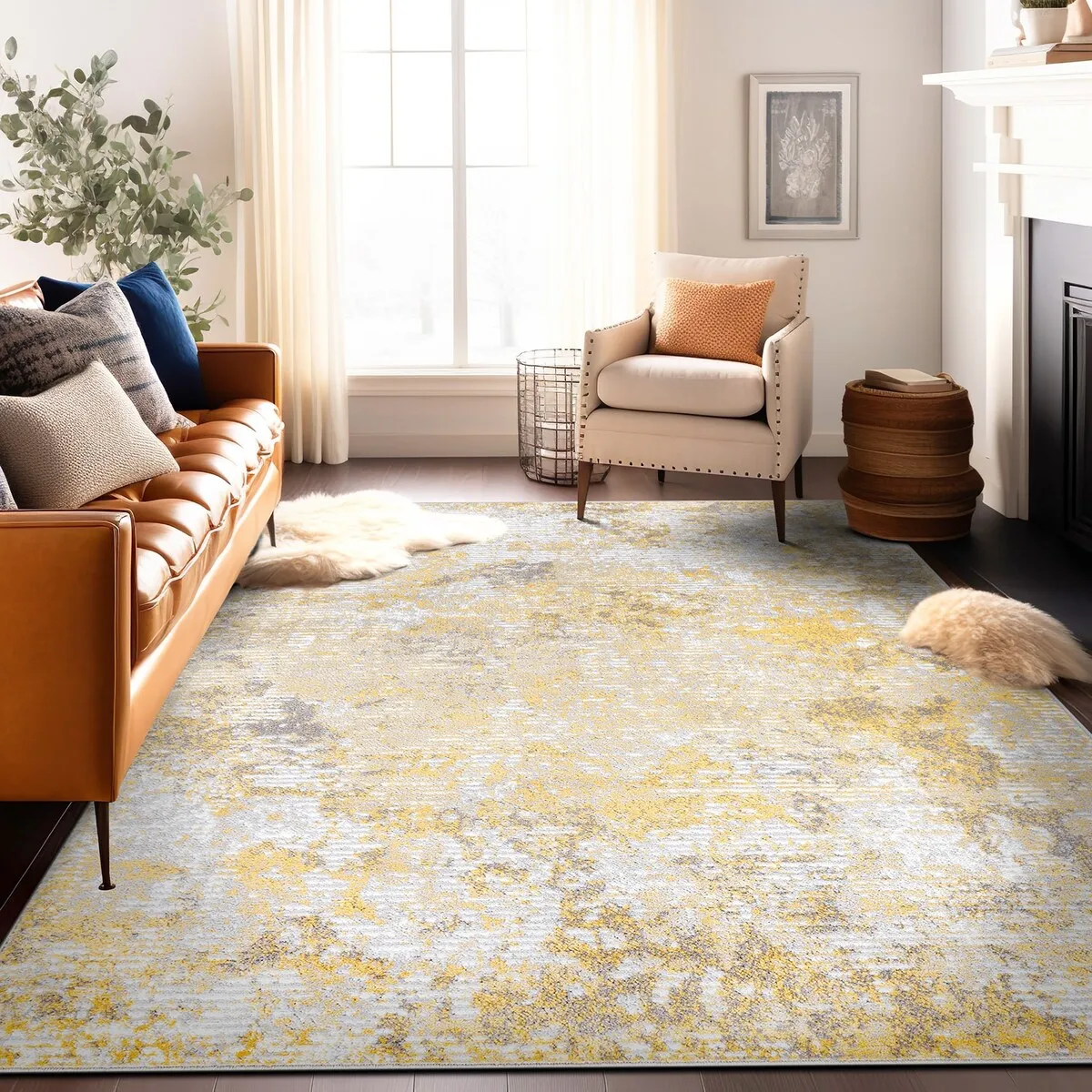 Modern Abstract Whispers Area Rug